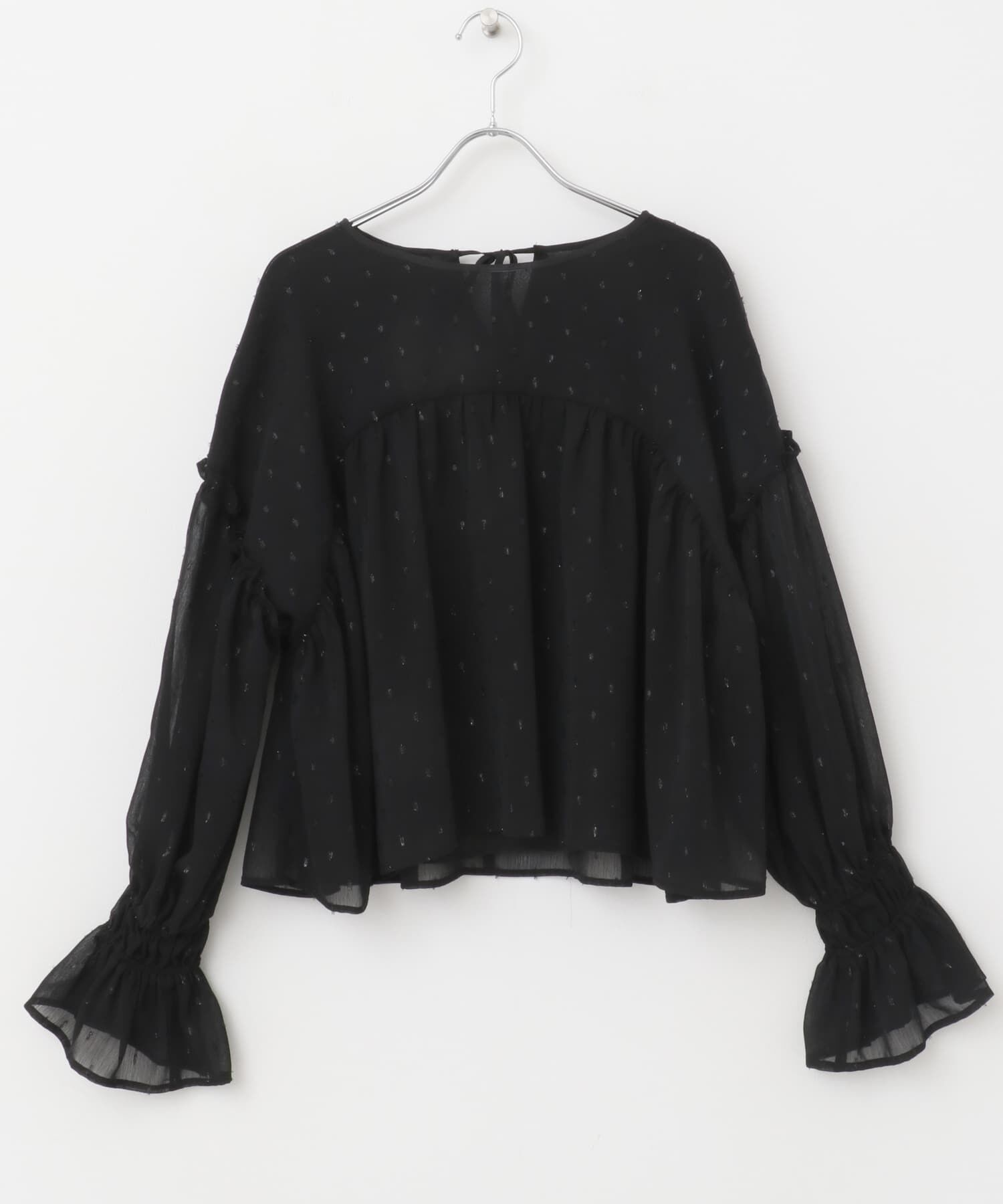 URBAN RESEARCH ROSSO「カットジャガードフリルブラウス」|シャツ・ブラウス|