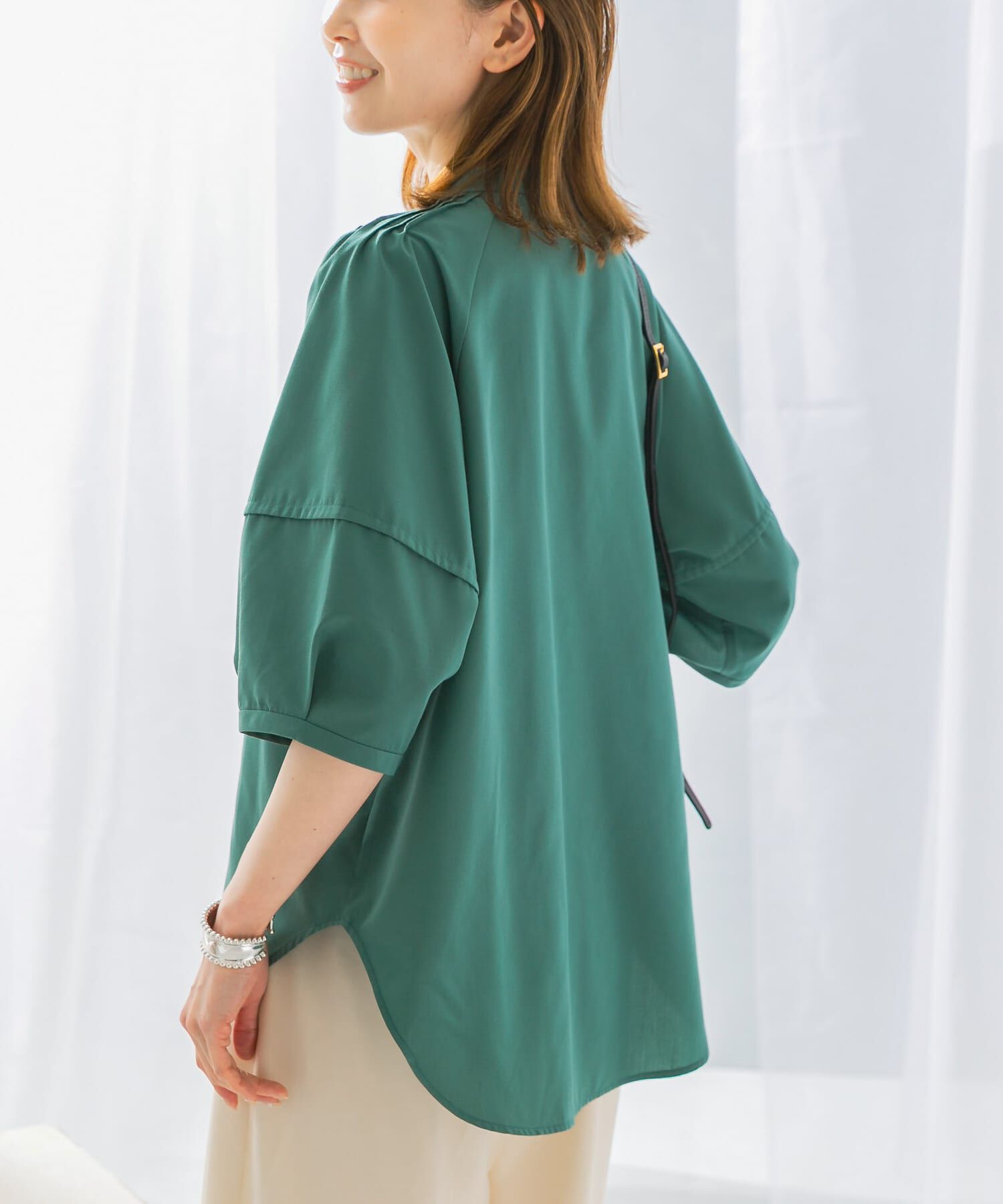 URBAN RESEARCH ROSSO「UVカットウォッシャブルリネン混シャツブラウス」|シャツ・ブラウス|