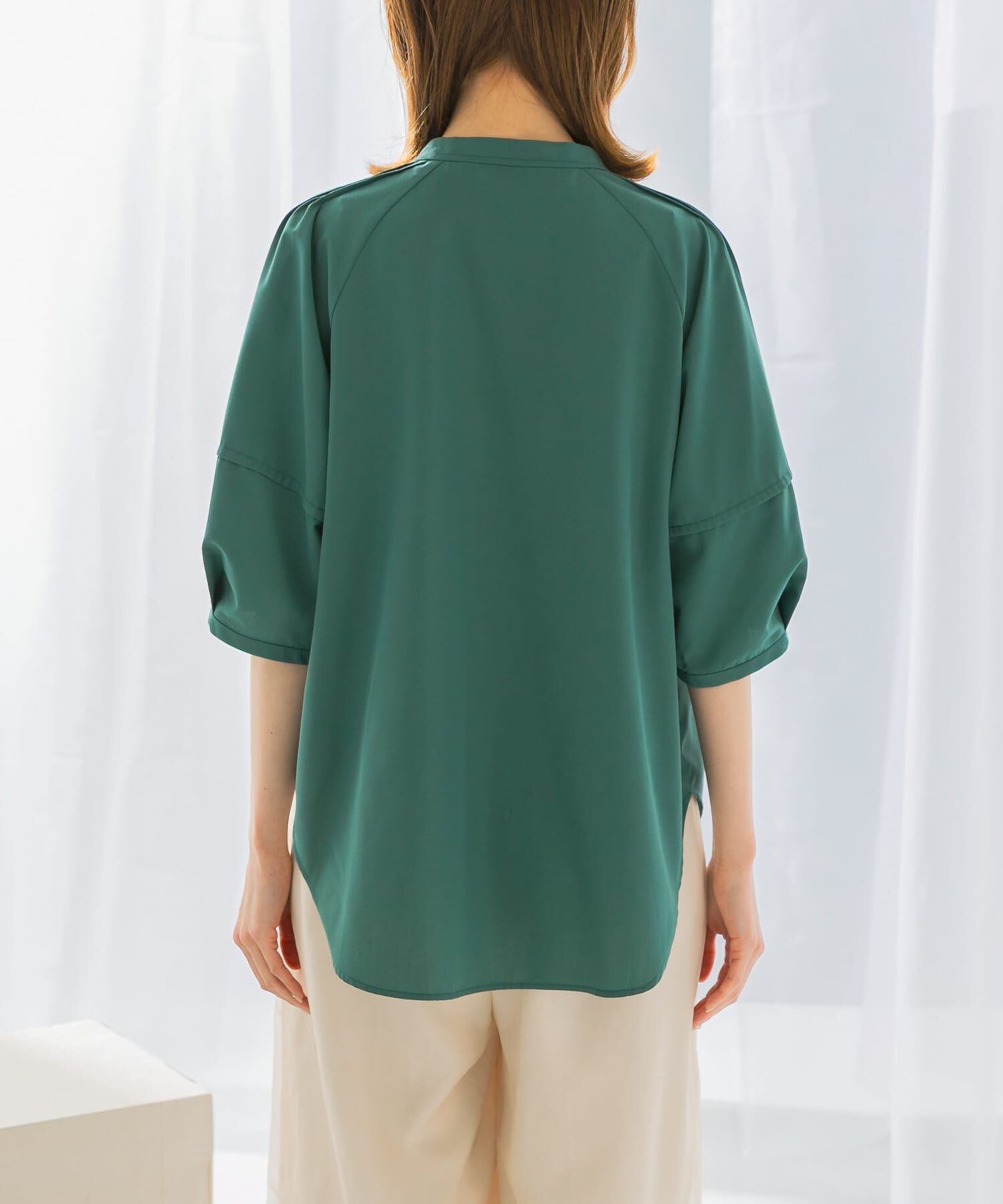 URBAN RESEARCH ROSSO「UVカットウォッシャブルリネン混シャツブラウス」|シャツ・ブラウス|