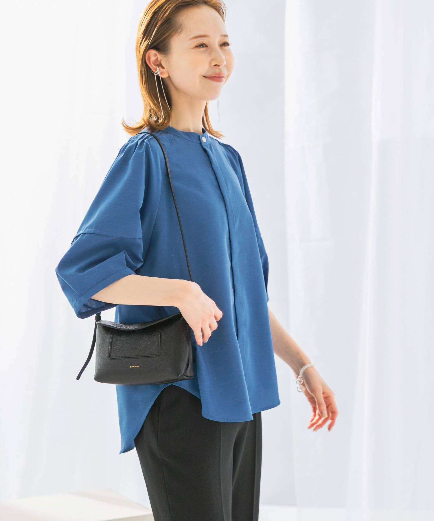 URBAN RESEARCH ROSSO「UVカットウォッシャブルリネン混シャツブラウス」|シャツ・ブラウス|