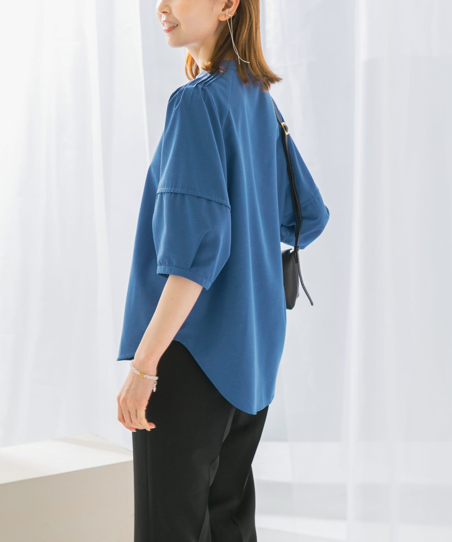 URBAN RESEARCH ROSSO「UVカットウォッシャブルリネン混シャツブラウス」|シャツ・ブラウス|