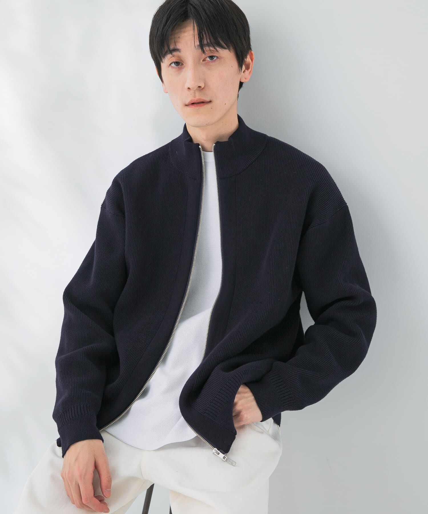 URBAN RESEARCH「畔ドライバーズニット」|ニット・セーター|ネイビー