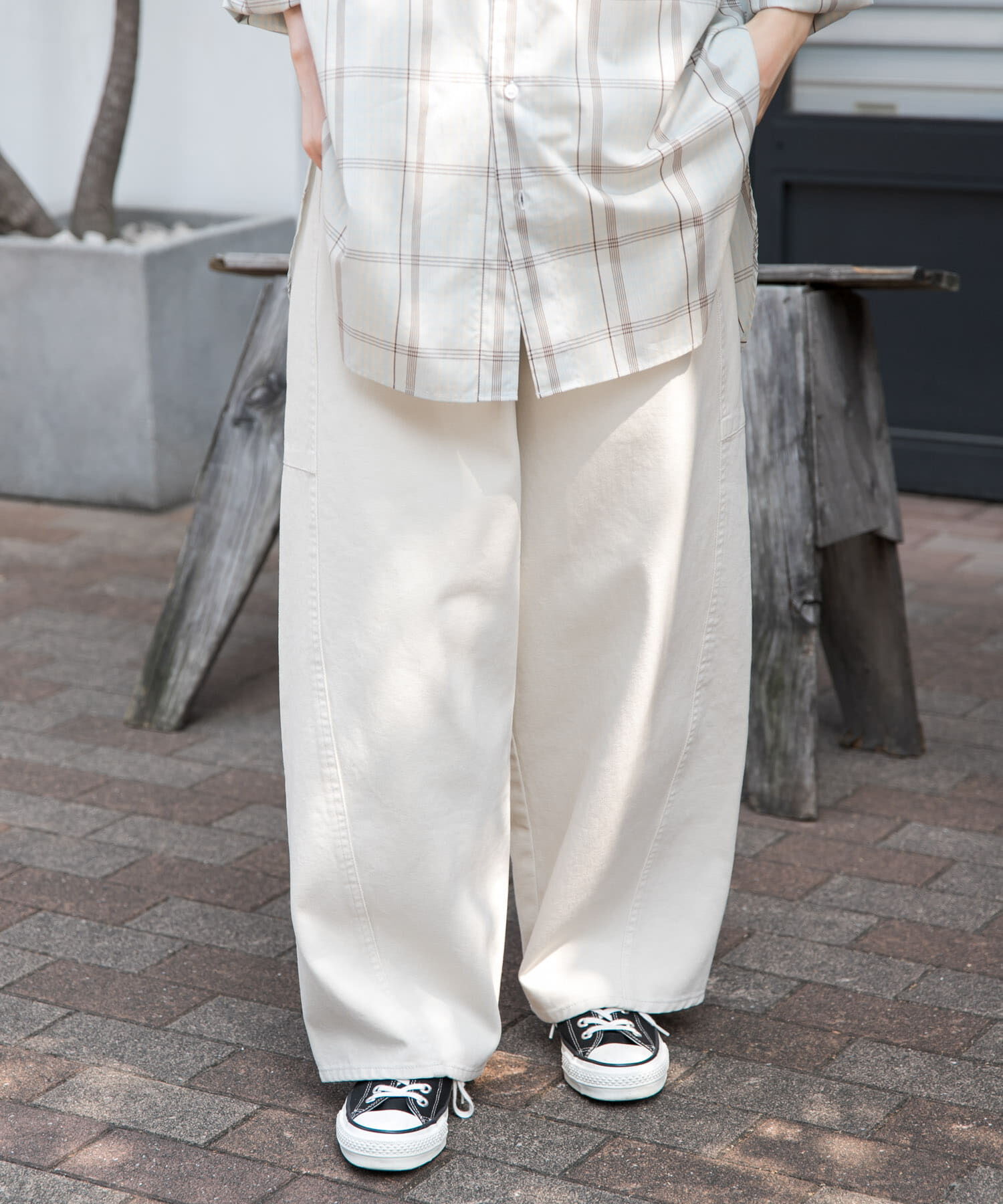 URBAN RESEARCH DOORS「FORK&SPOON　ガーメントダイツイルカーブパンツ」|その他|