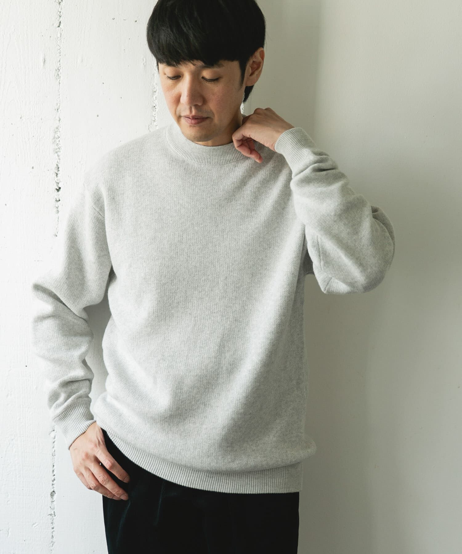 URBAN RESEARCH DOORS「『一部WEB限定カラー』コットンウール クルーネックニット」|ニット・セーター|