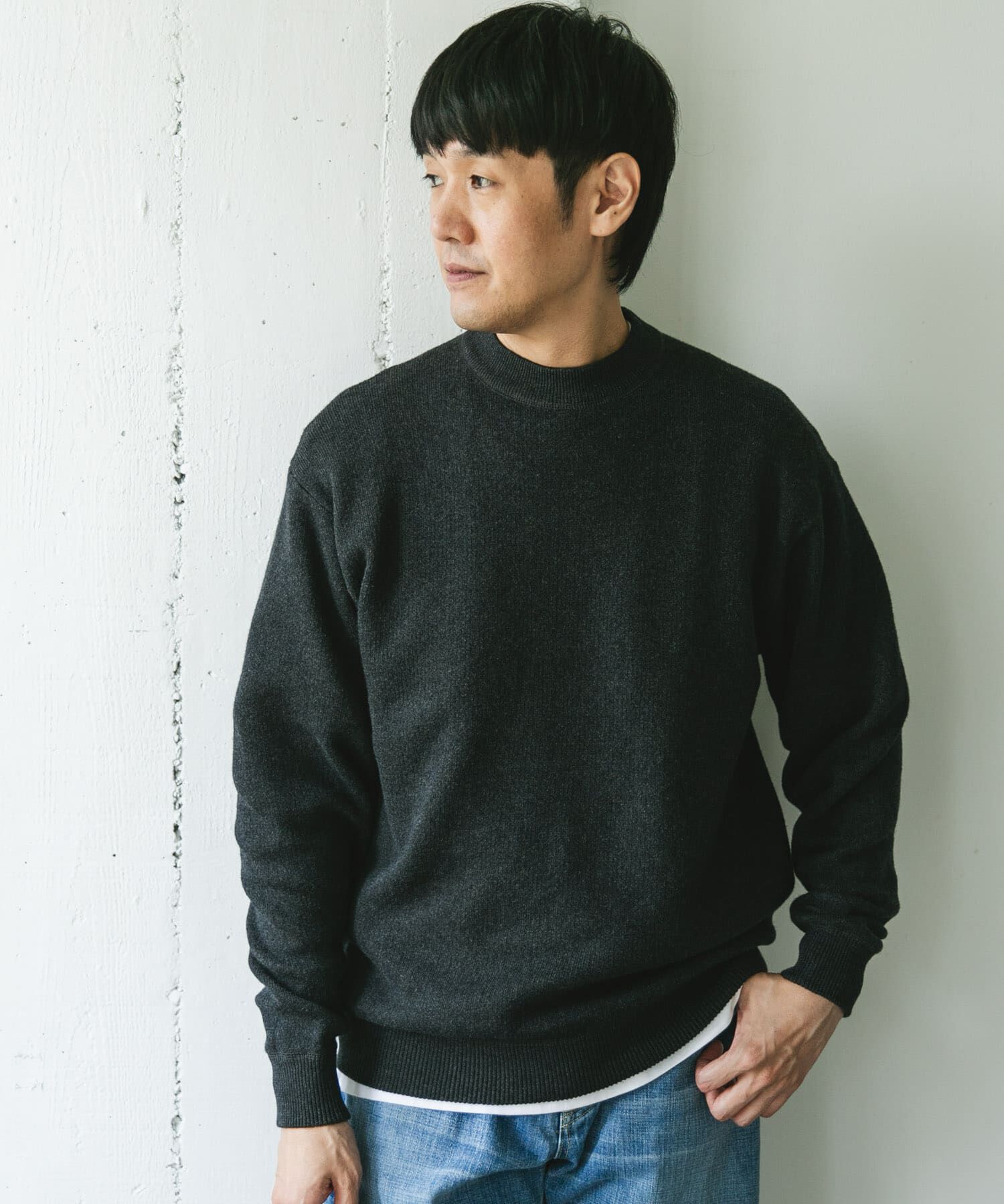 URBAN RESEARCH DOORS「『一部WEB限定カラー』コットンウール クルーネックニット」|ニット・セーター|