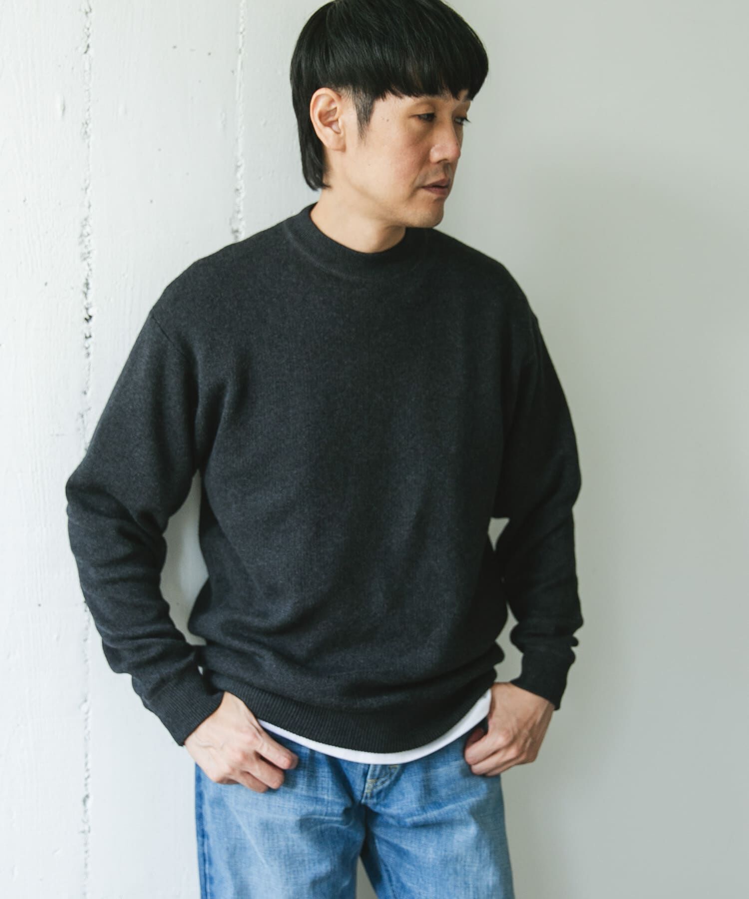 URBAN RESEARCH DOORS「『一部WEB限定カラー』コットンウール クルーネックニット」|ニット・セーター|