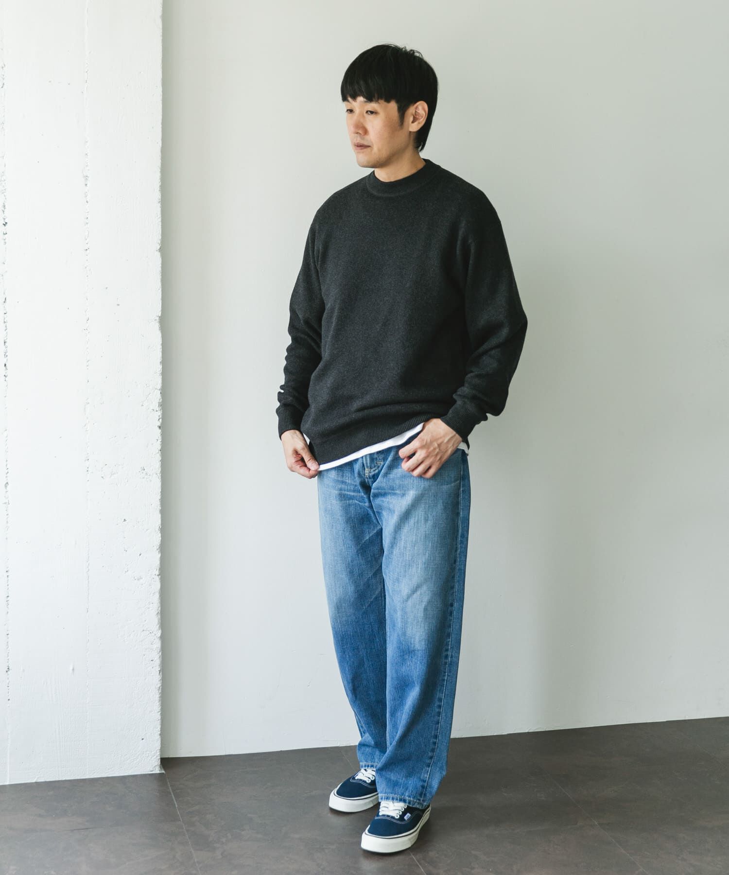 URBAN RESEARCH DOORS「『一部WEB限定カラー』コットンウール クルーネックニット」|ニット・セーター|