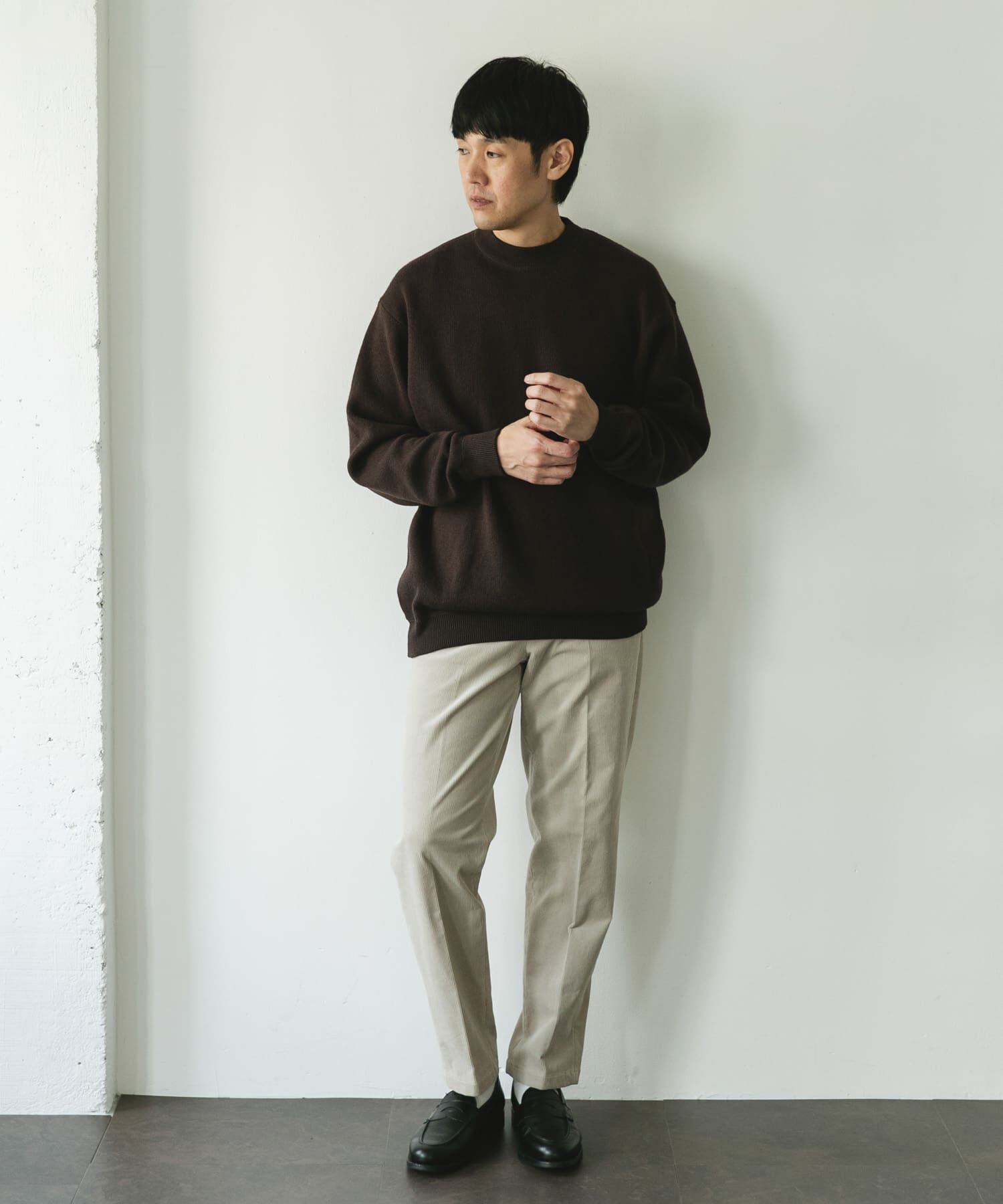 URBAN RESEARCH DOORS「『一部WEB限定カラー』コットンウール クルーネックニット」|ニット・セーター|