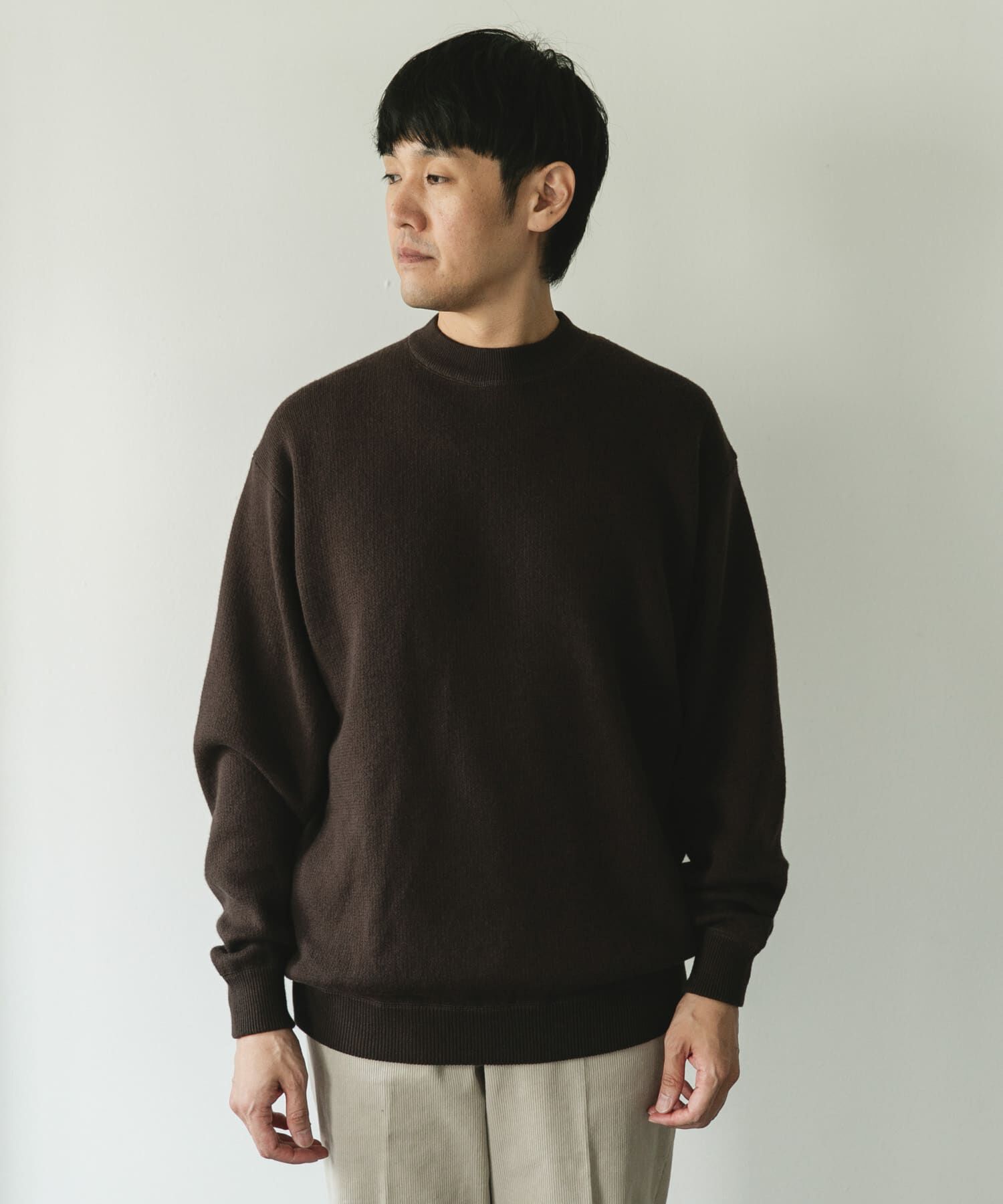 URBAN RESEARCH DOORS「『一部WEB限定カラー』コットンウール クルーネックニット」|ニット・セーター|