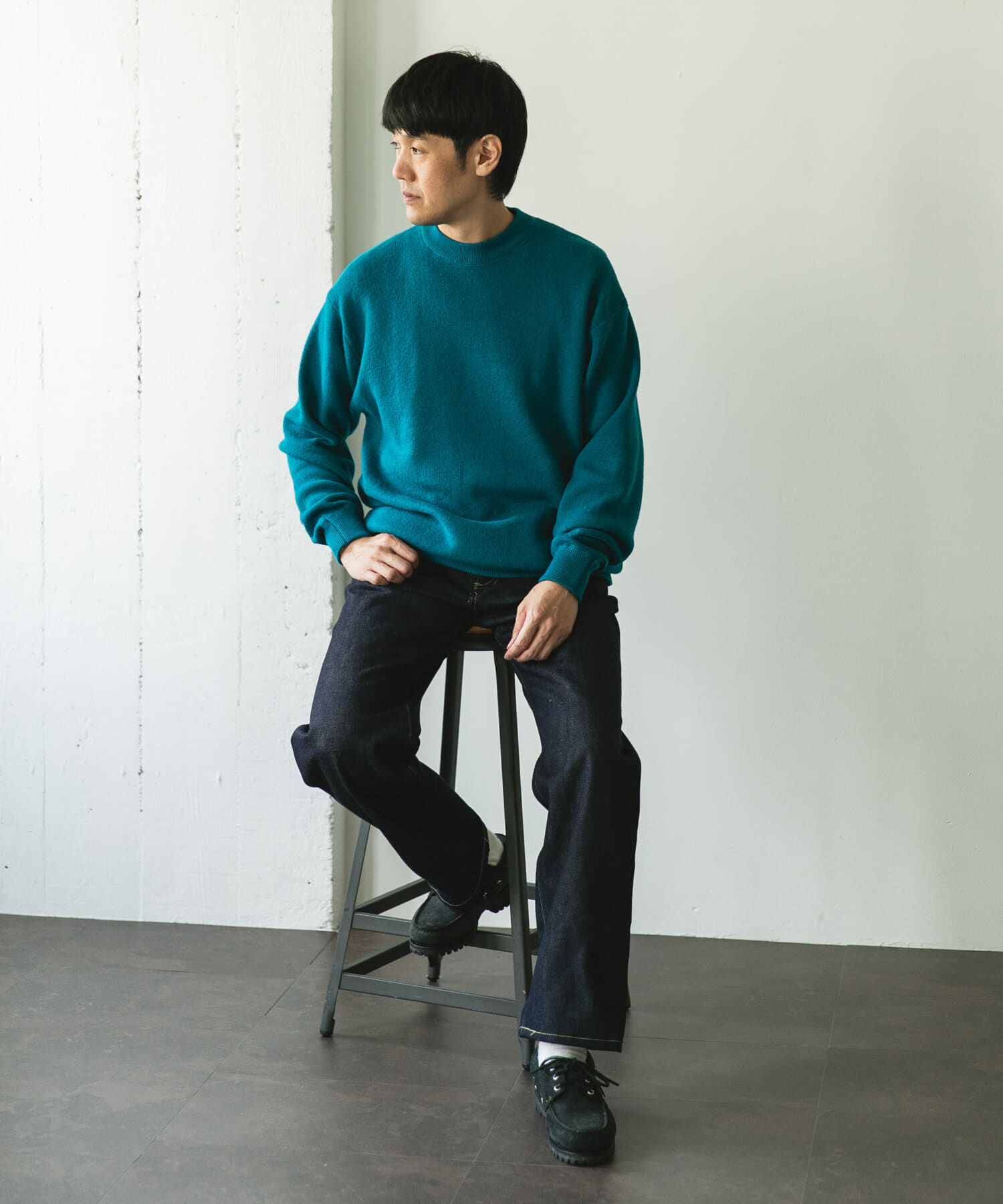 URBAN RESEARCH DOORS「『一部WEB限定カラー』コットンウール クルーネックニット」|ニット・セーター|