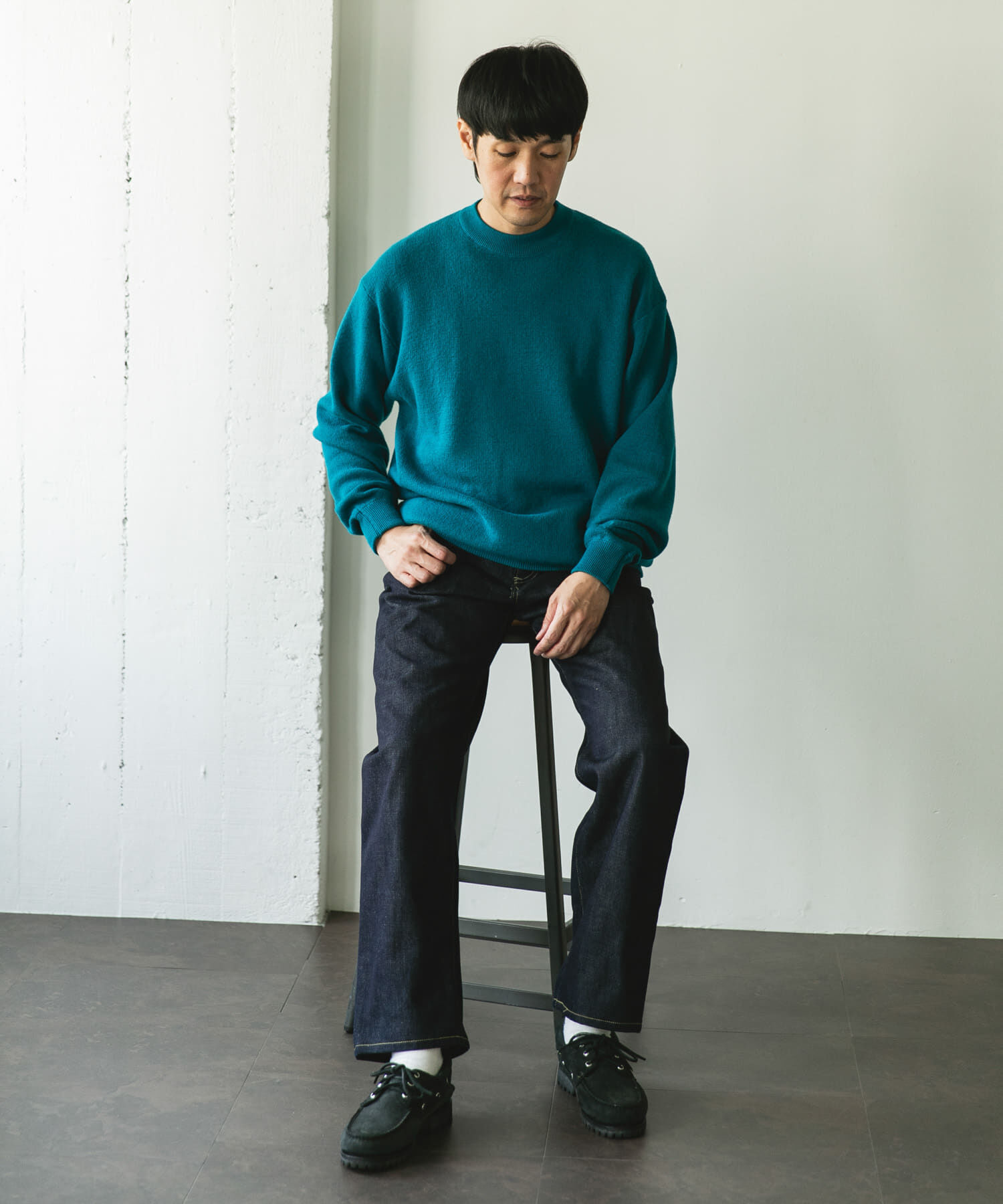 URBAN RESEARCH DOORS「『一部WEB限定カラー』コットンウール クルーネックニット」|ニット・セーター|