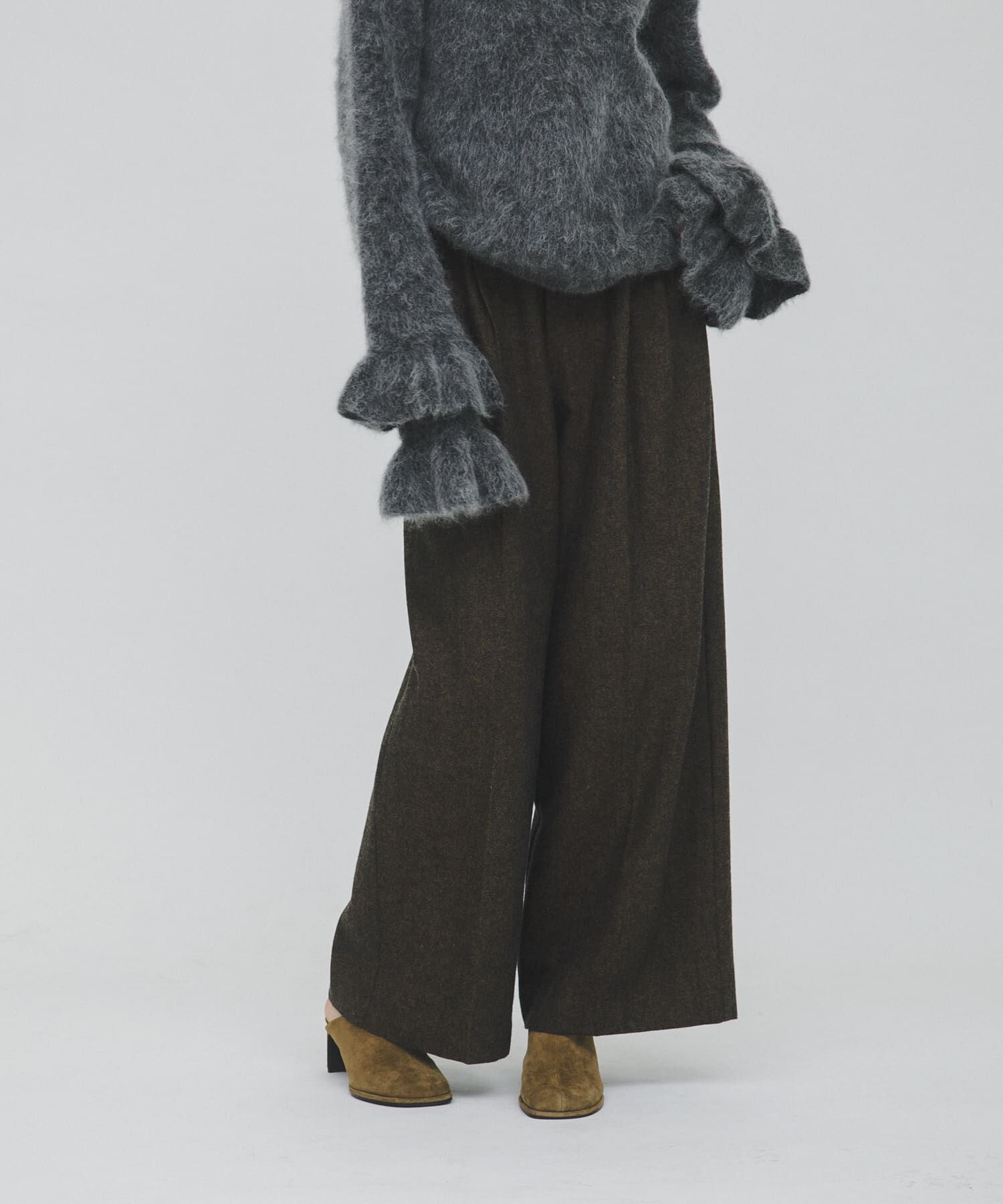 LAATO「straight wide tuck pants」|その他|