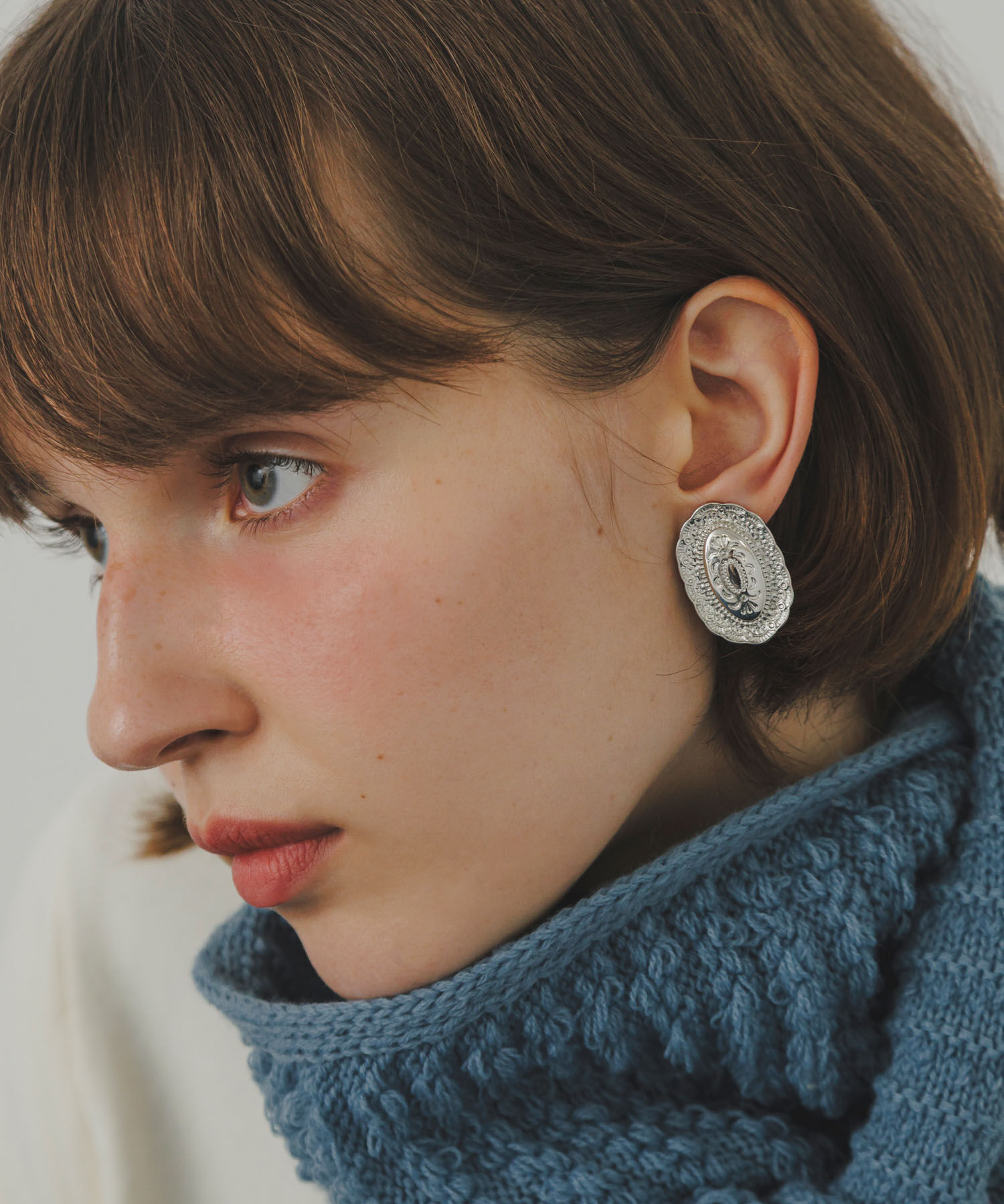 SMELLY「オーバルコンチョイヤリング」|イヤリング|