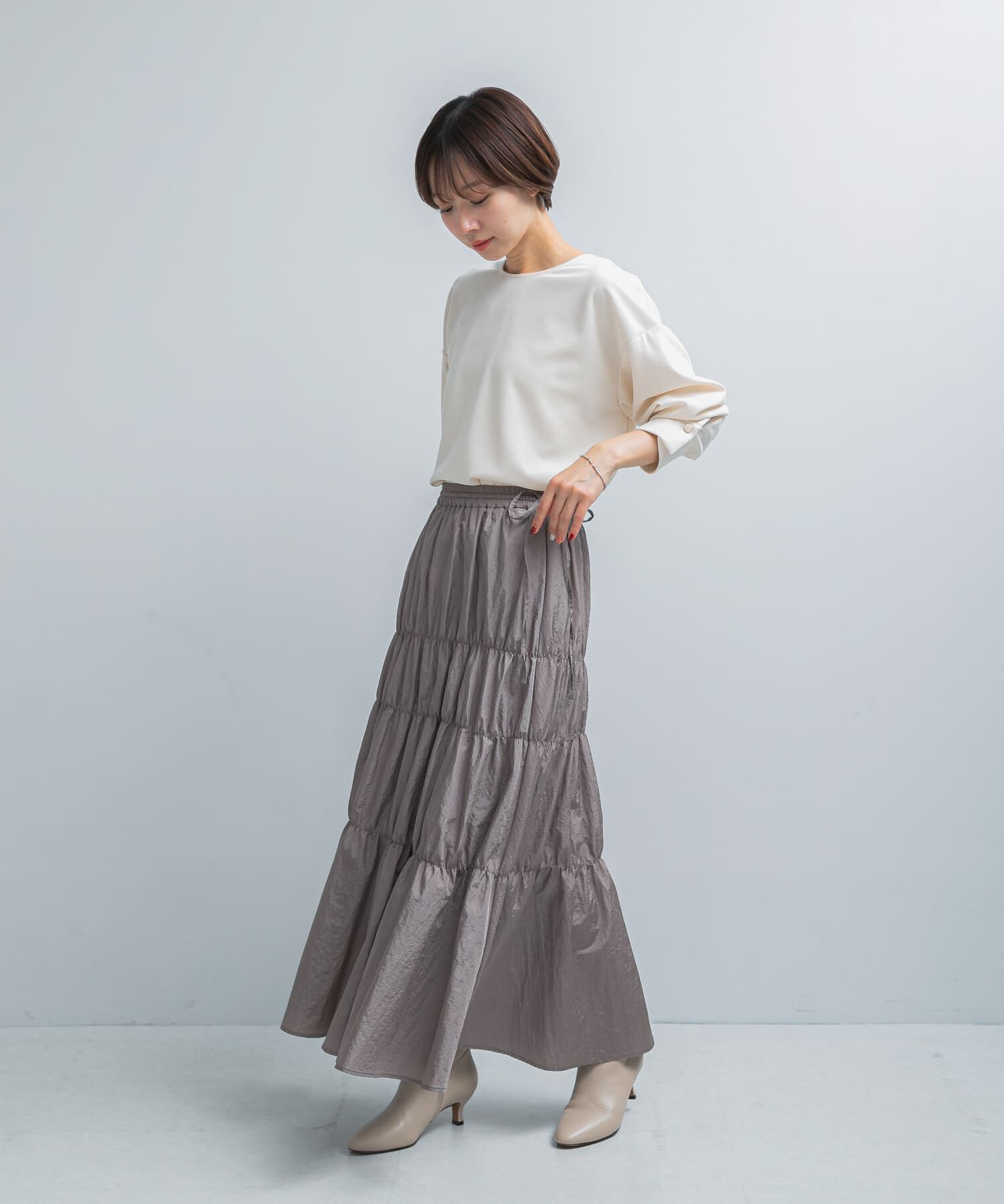 URBAN RESEARCH ROSSO「ブライトシャーリングスカート」|スカート|