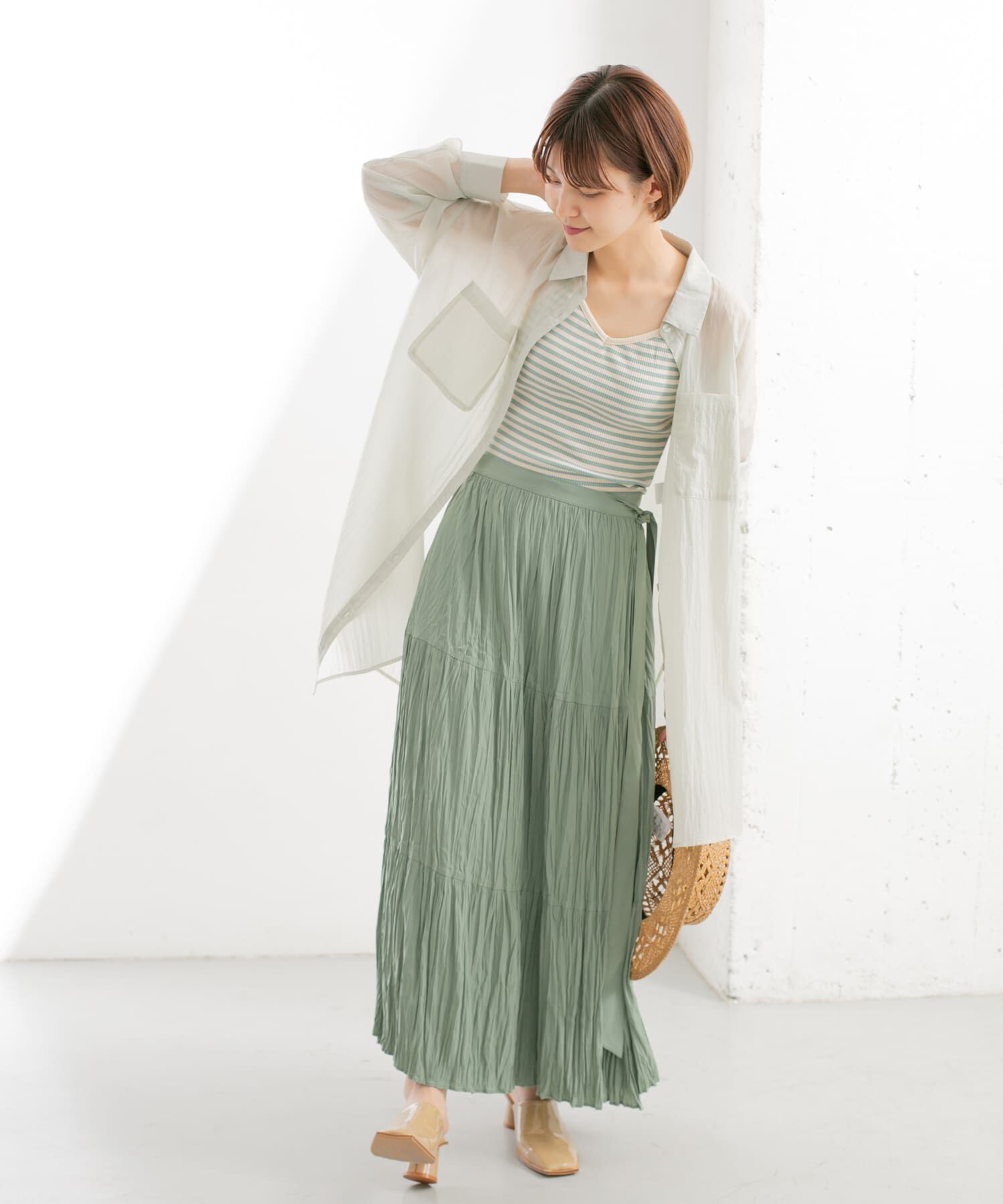  「ラップギャザースカート」|スカート|