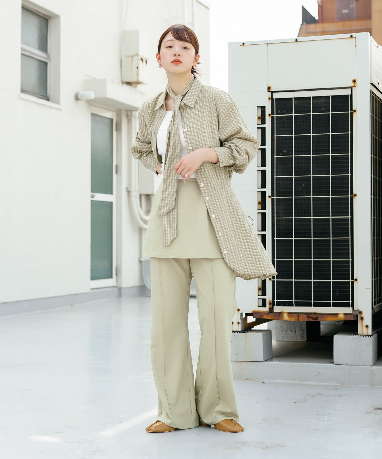  「ウエストマークチェックシャツ」|シャツ・ブラウス|