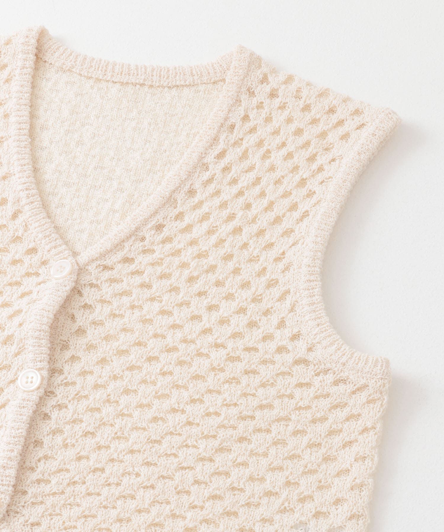  「ループヤーンメッシュベスト」|ベスト・ジレ|