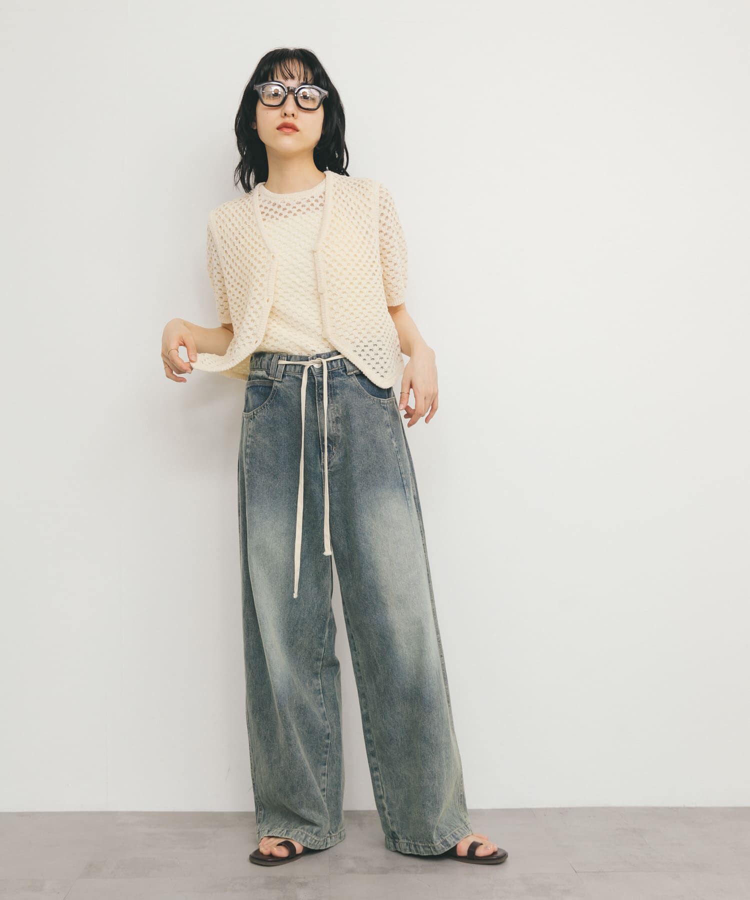  「ループヤーンメッシュベスト」|ベスト・ジレ|