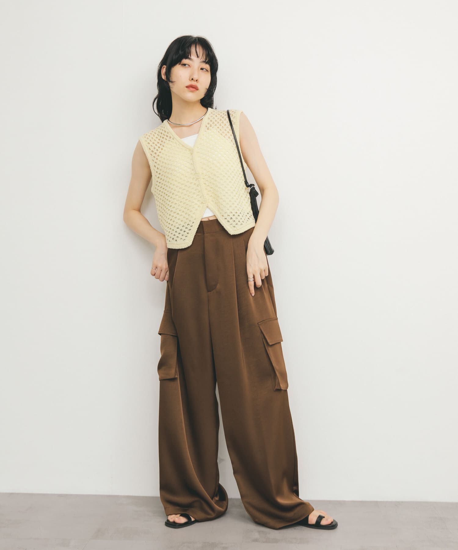  「ループヤーンメッシュベスト」|ベスト・ジレ|