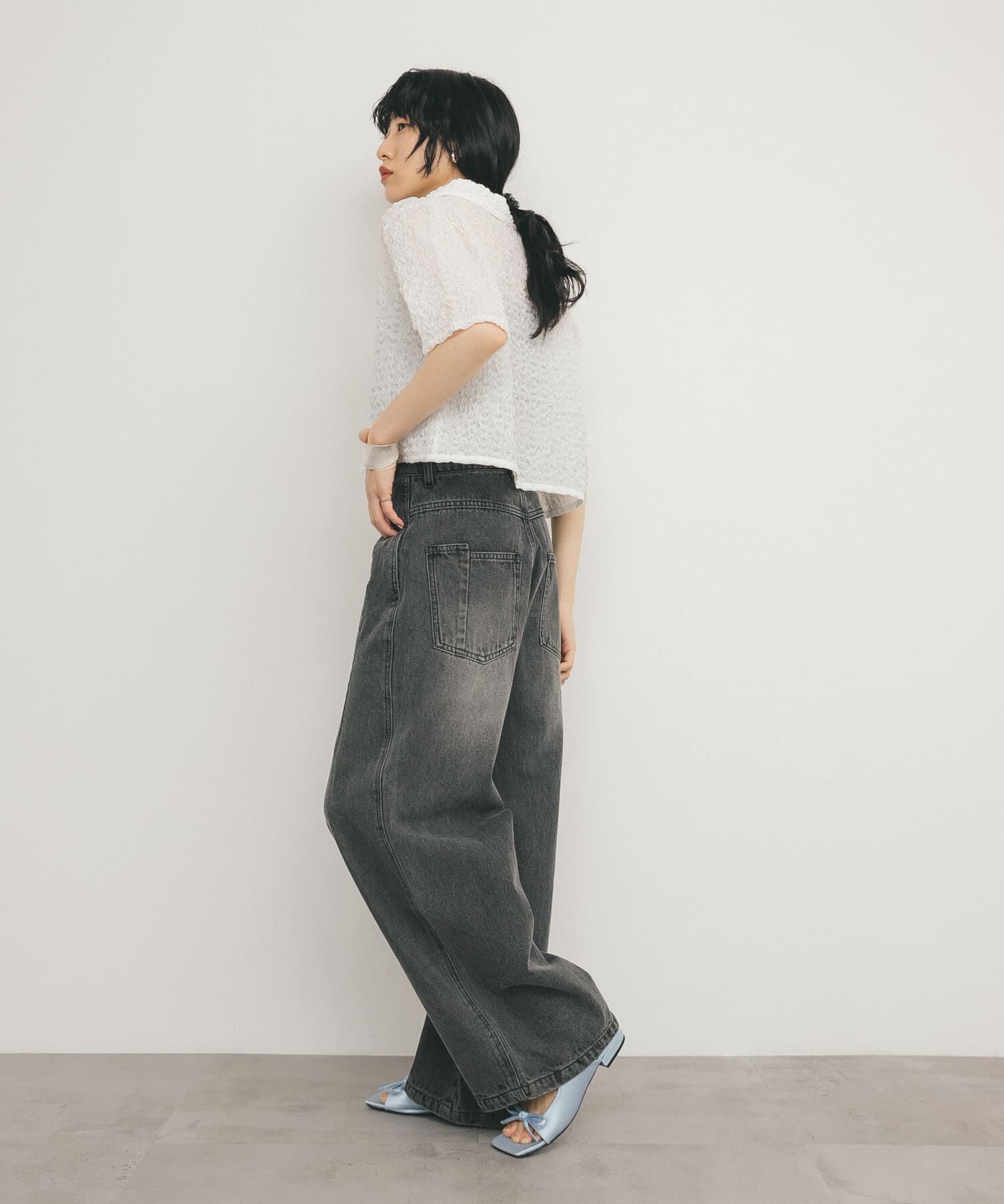  「ポップコーンクロップドシャツ」|シャツ・ブラウス|