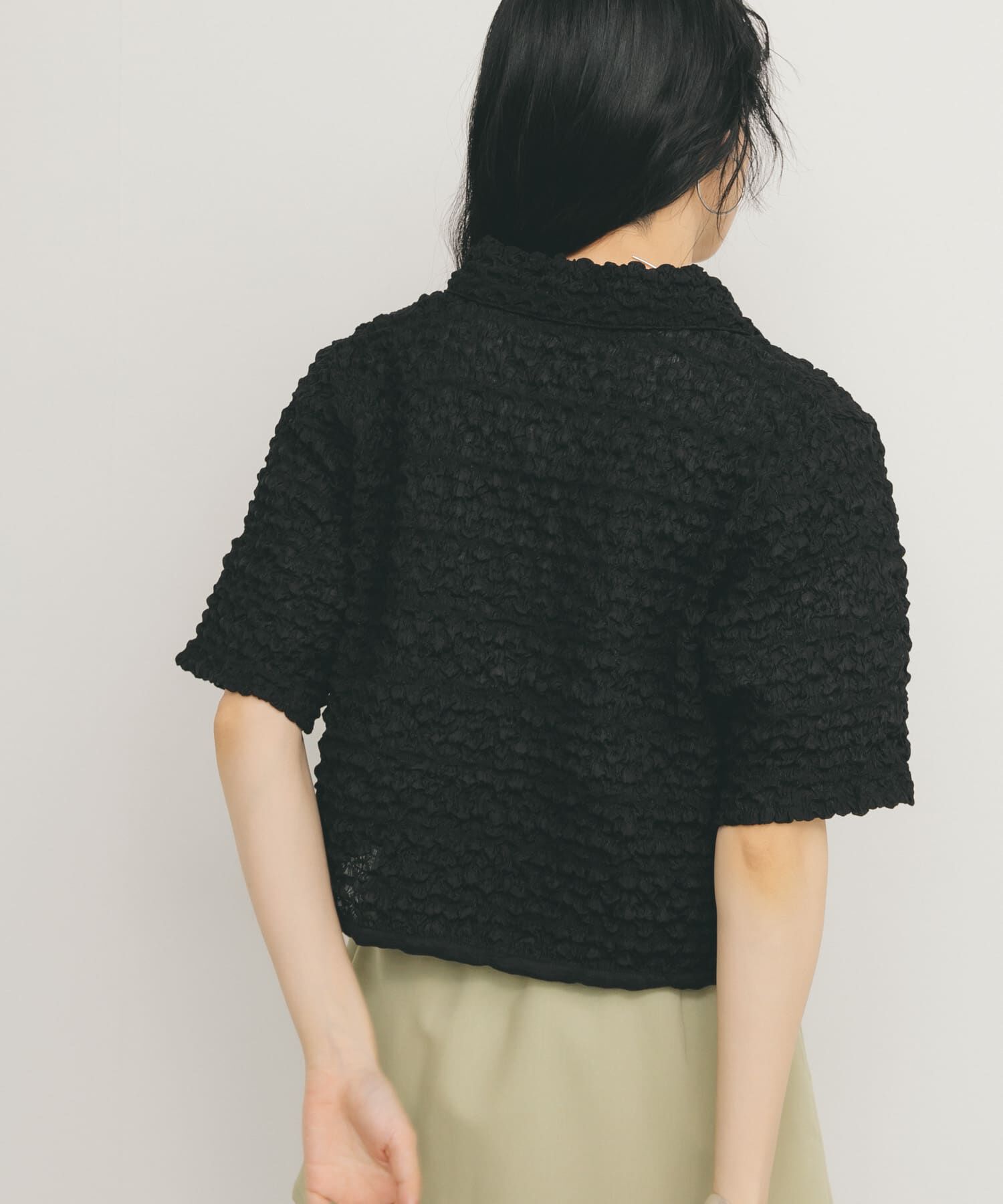  「ポップコーンクロップドシャツ」|シャツ・ブラウス|