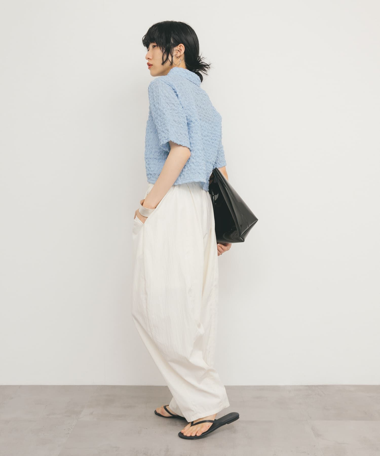  「ポップコーンクロップドシャツ」|シャツ・ブラウス|