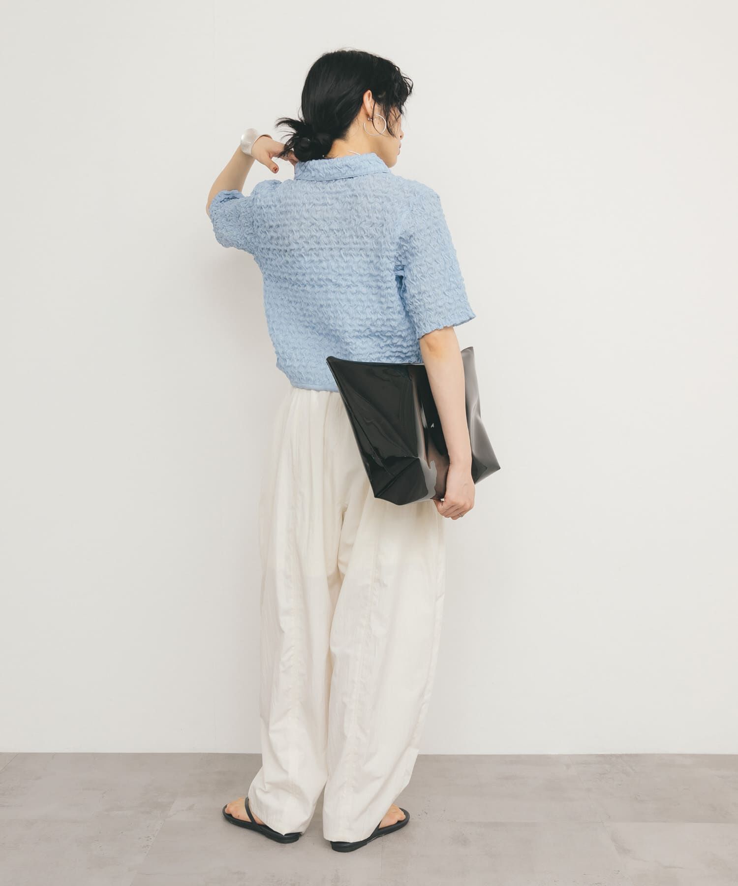  「ポップコーンクロップドシャツ」|シャツ・ブラウス|