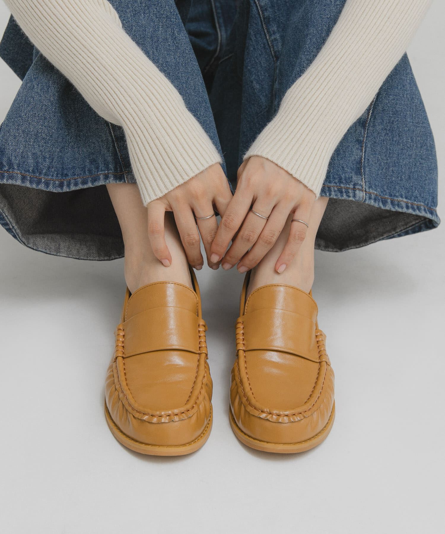  「ギャザーデザインローファー」|その他|