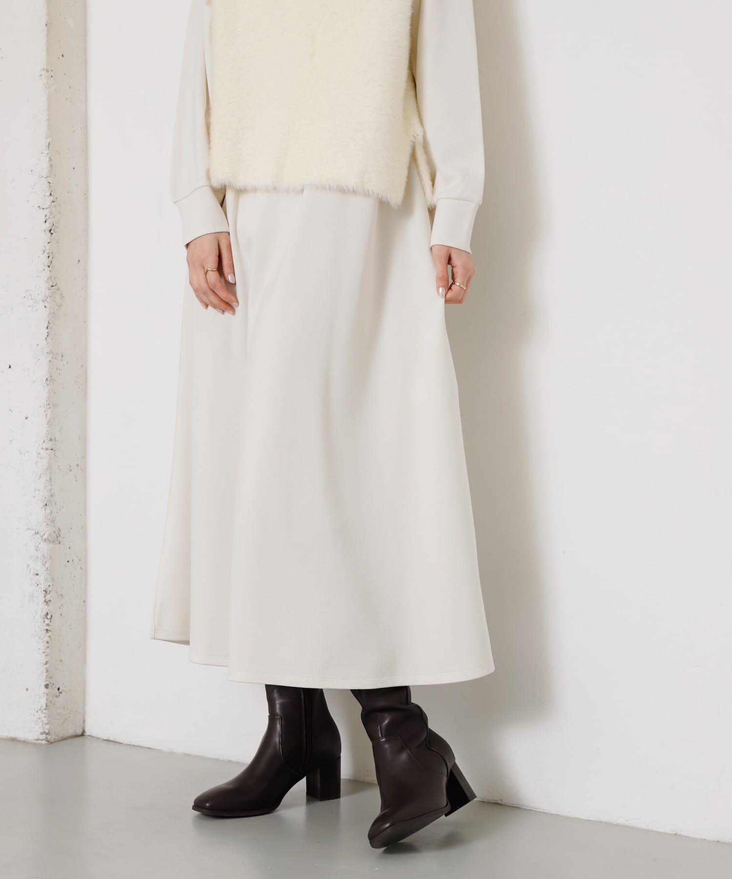 SENSE OF PLACE by URBAN RESEARCH「シャギーベストレイヤードワンピース」|ワンピース|