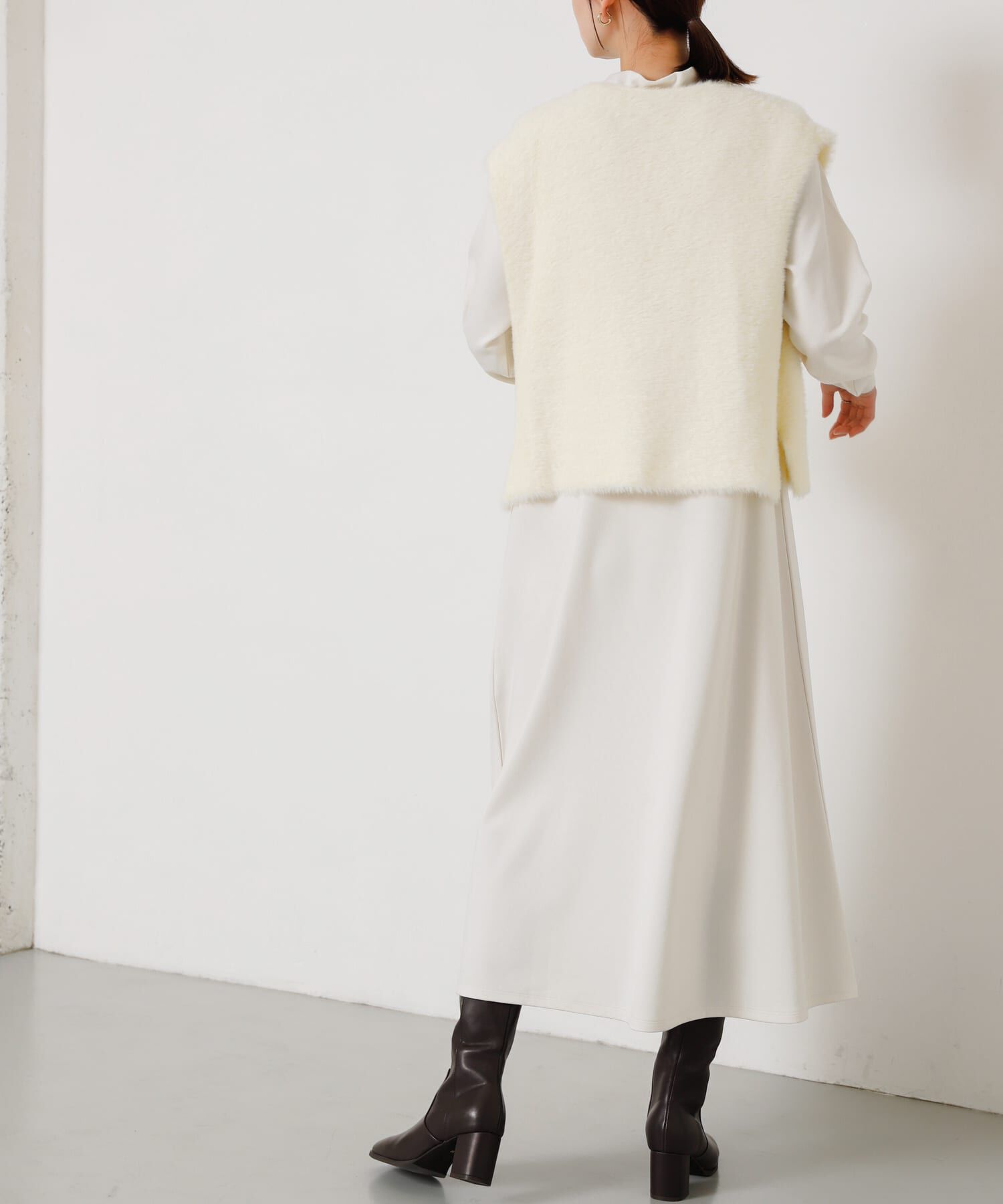 SENSE OF PLACE by URBAN RESEARCH「シャギーベストレイヤードワンピース」|ワンピース|