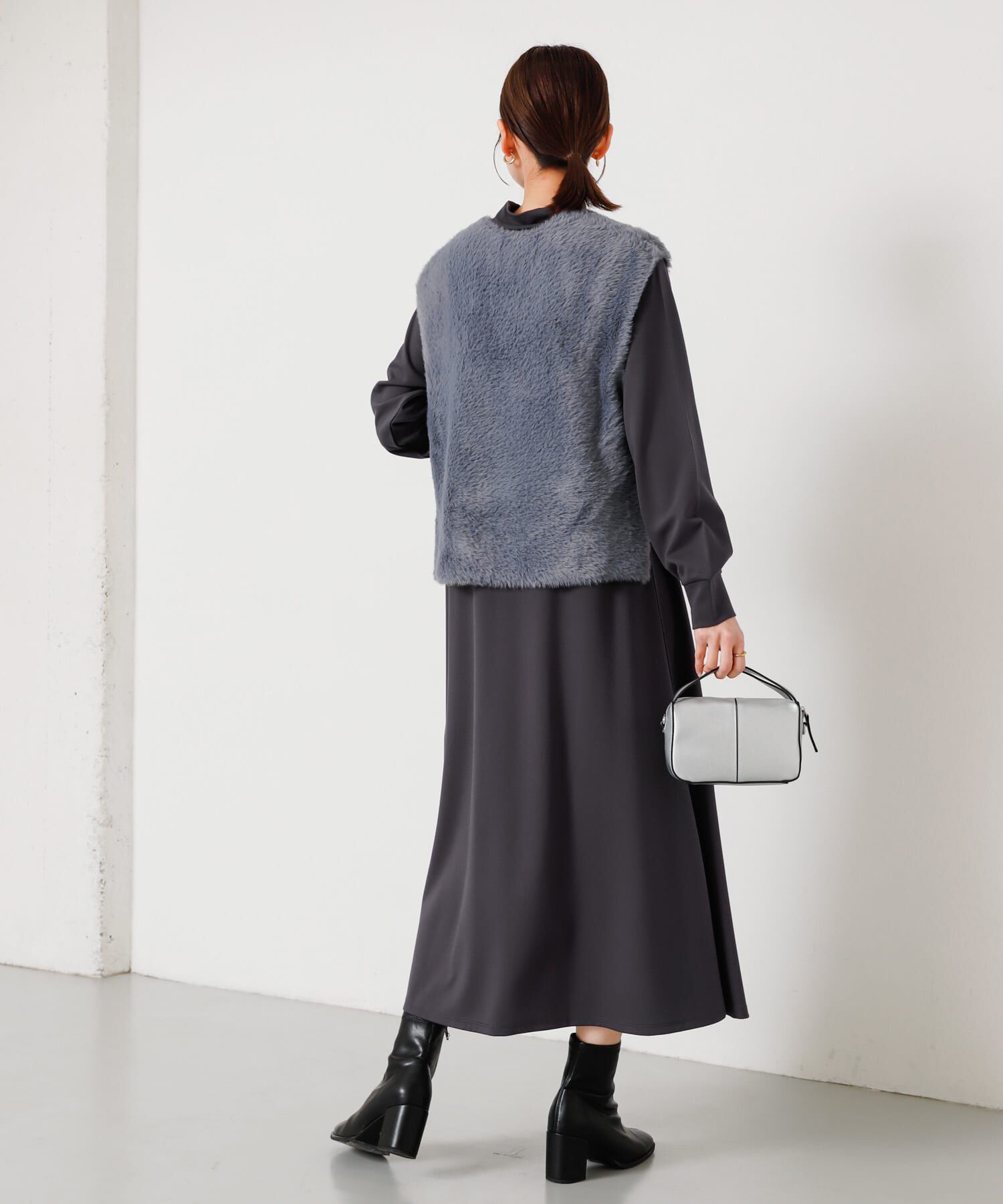 SENSE OF PLACE by URBAN RESEARCH「シャギーベストレイヤードワンピース」|ワンピース|