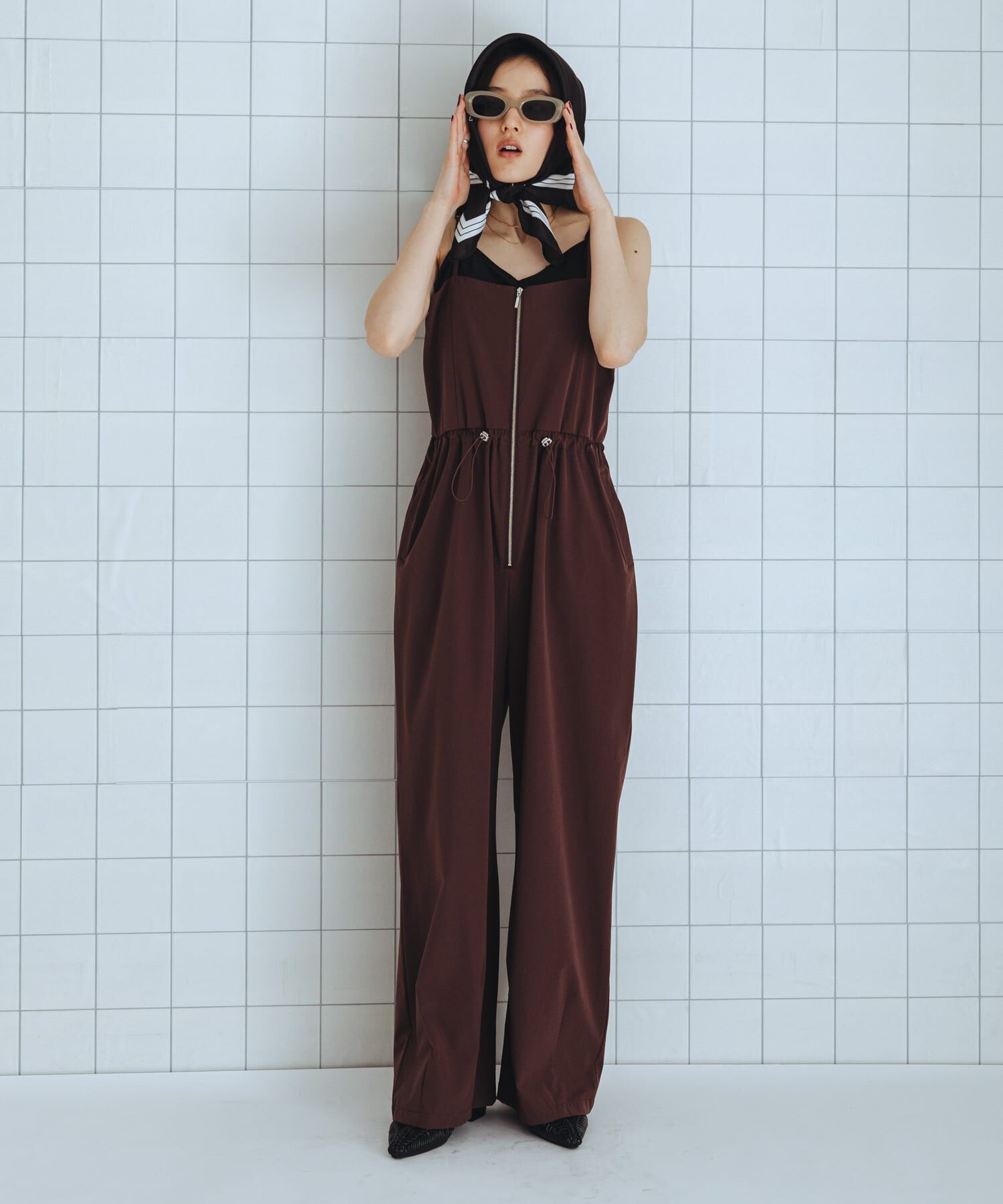 SENSE OF PLACE by URBAN RESEARCH「撥水UVカットウエストドローオールインワン」|スカート|