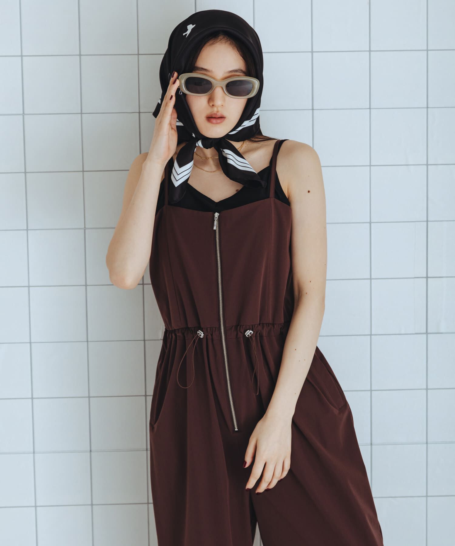 SENSE OF PLACE by URBAN RESEARCH「撥水UVカットウエストドローオールインワン」|スカート|