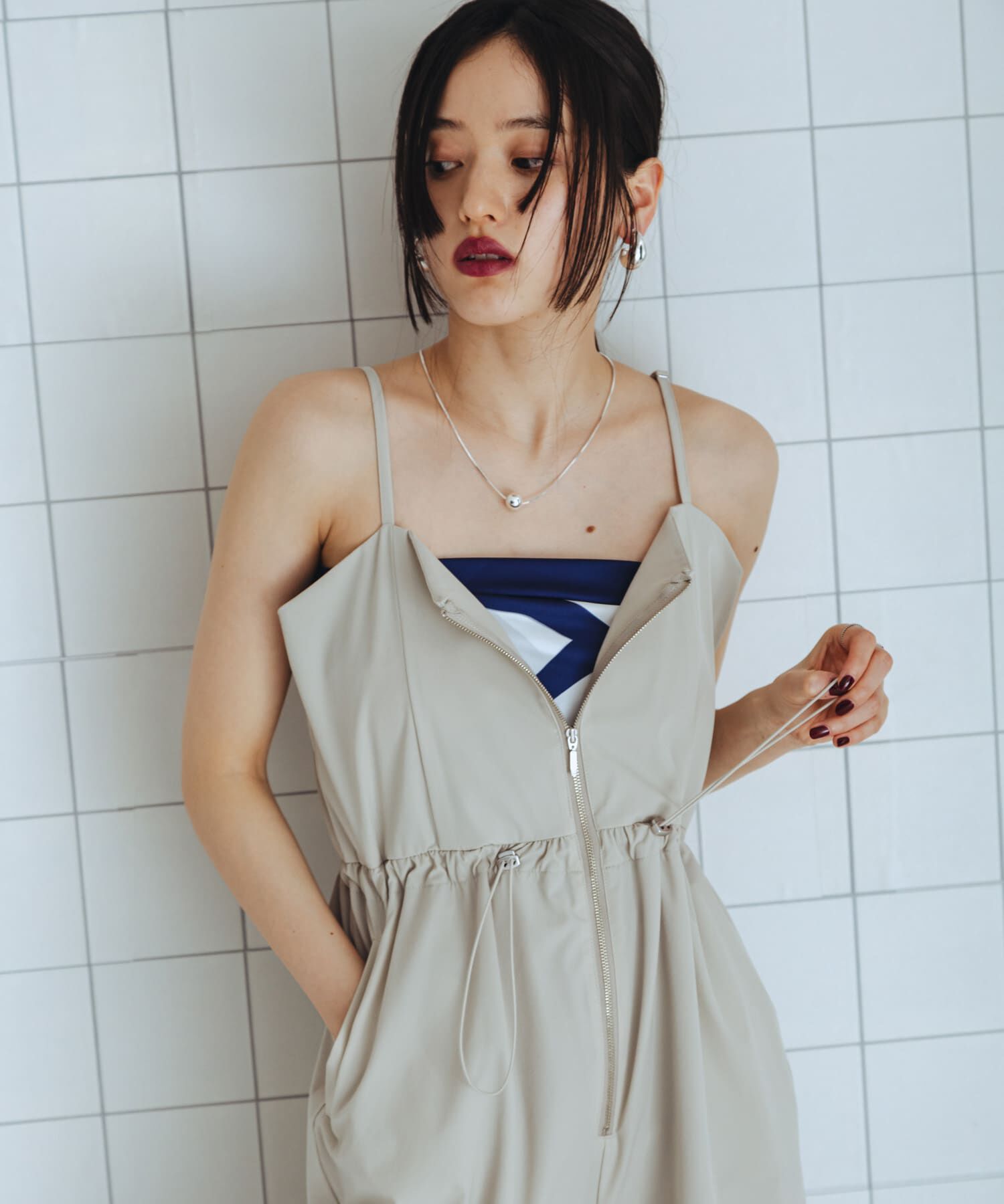 SENSE OF PLACE by URBAN RESEARCH「撥水UVカットウエストドローオールインワン」|スカート|