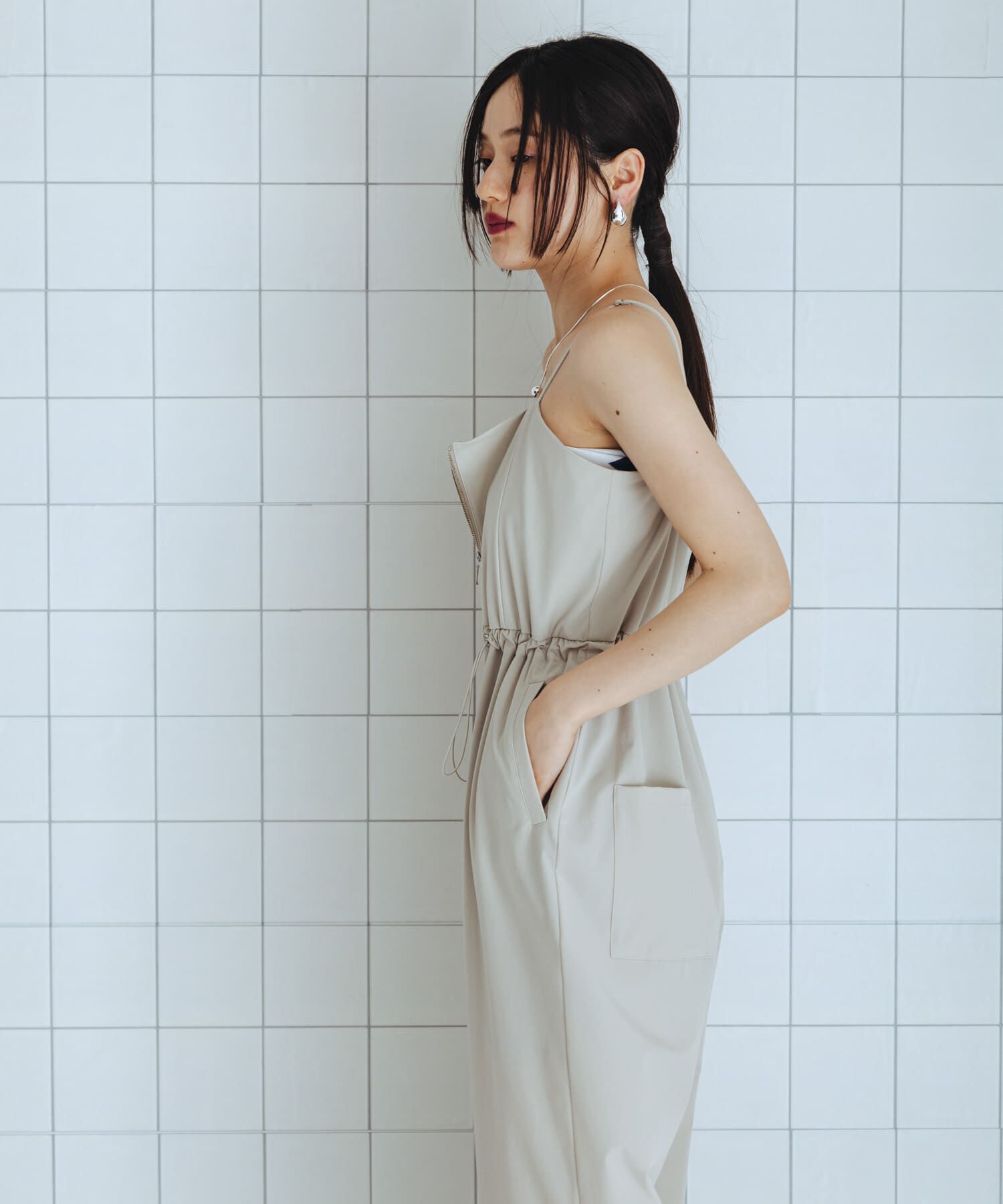 SENSE OF PLACE by URBAN RESEARCH「撥水UVカットウエストドローオールインワン」|スカート|