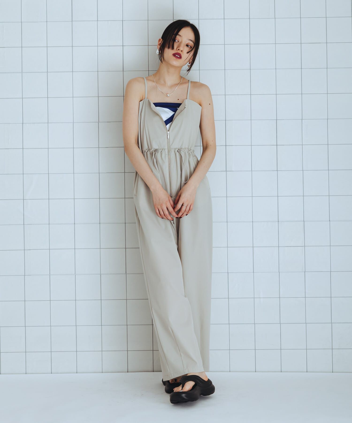 SENSE OF PLACE by URBAN RESEARCH「撥水UVカットウエストドローオールインワン」|スカート|