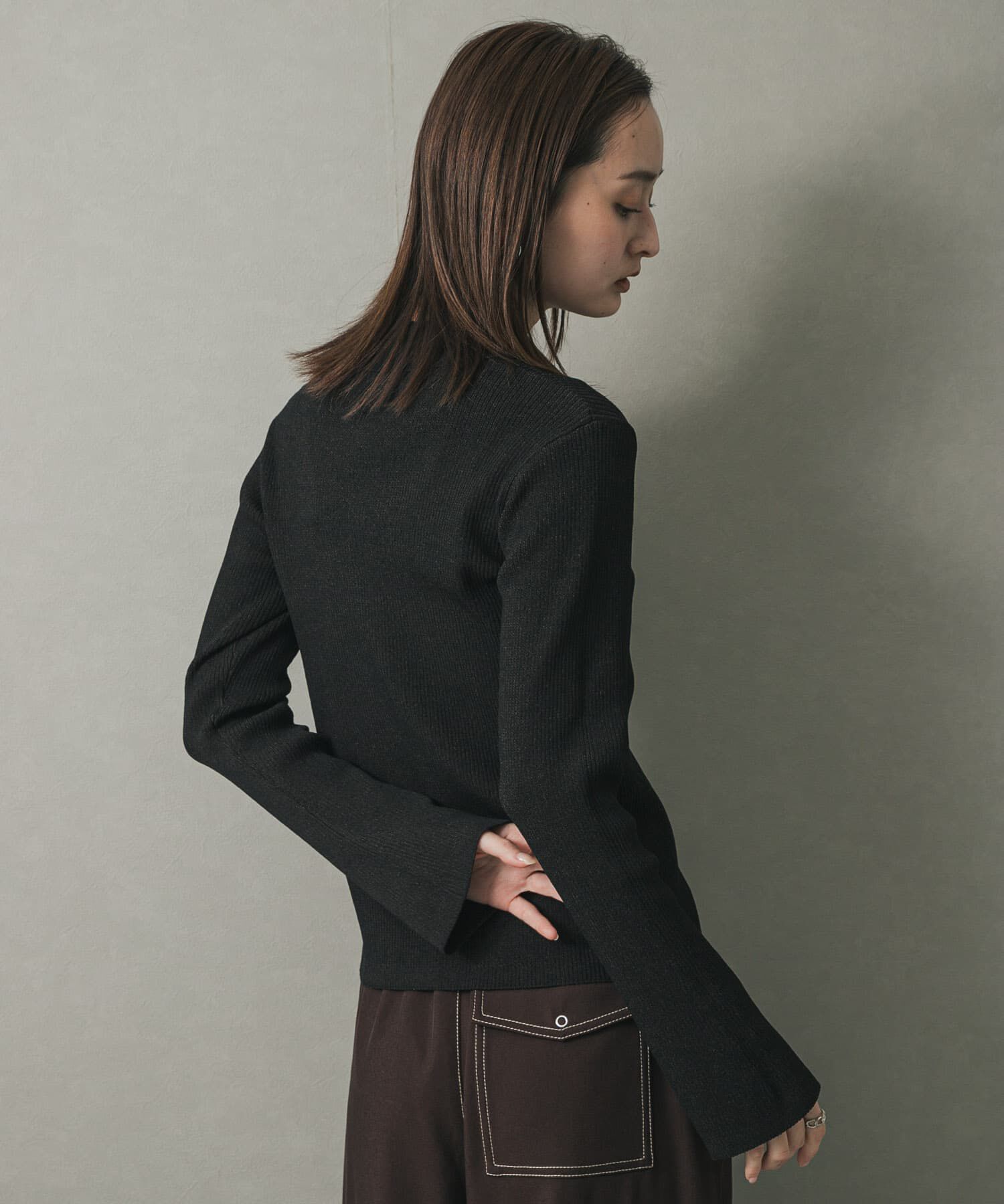 SENSE OF PLACE by URBAN RESEARCH「フロントホックエリツキコンパクトカーディガン」|カーディガン|