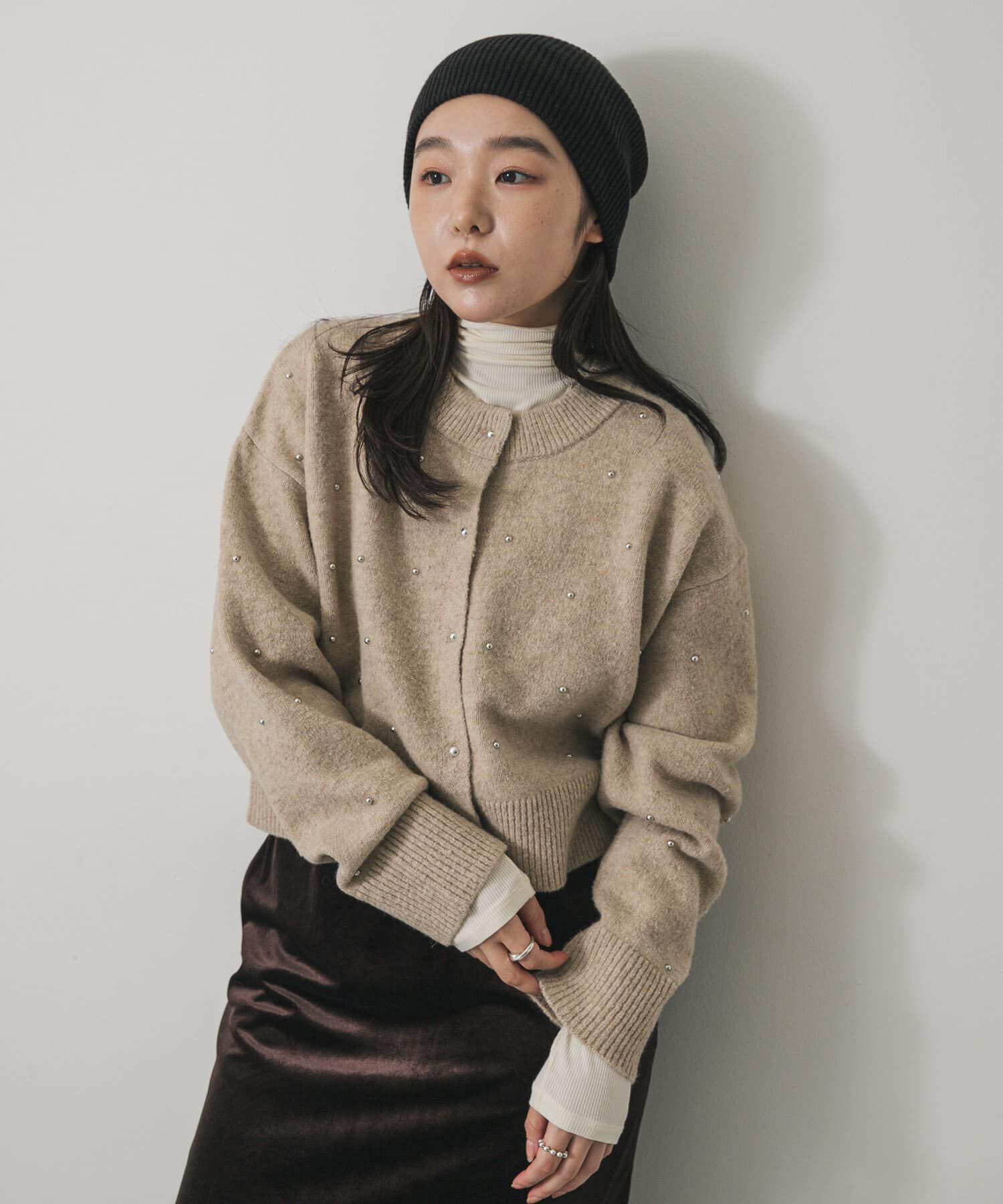 SENSE OF PLACE by URBAN RESEARCH「『洗濯可』ボールビーズカーディガン」|カーディガン|