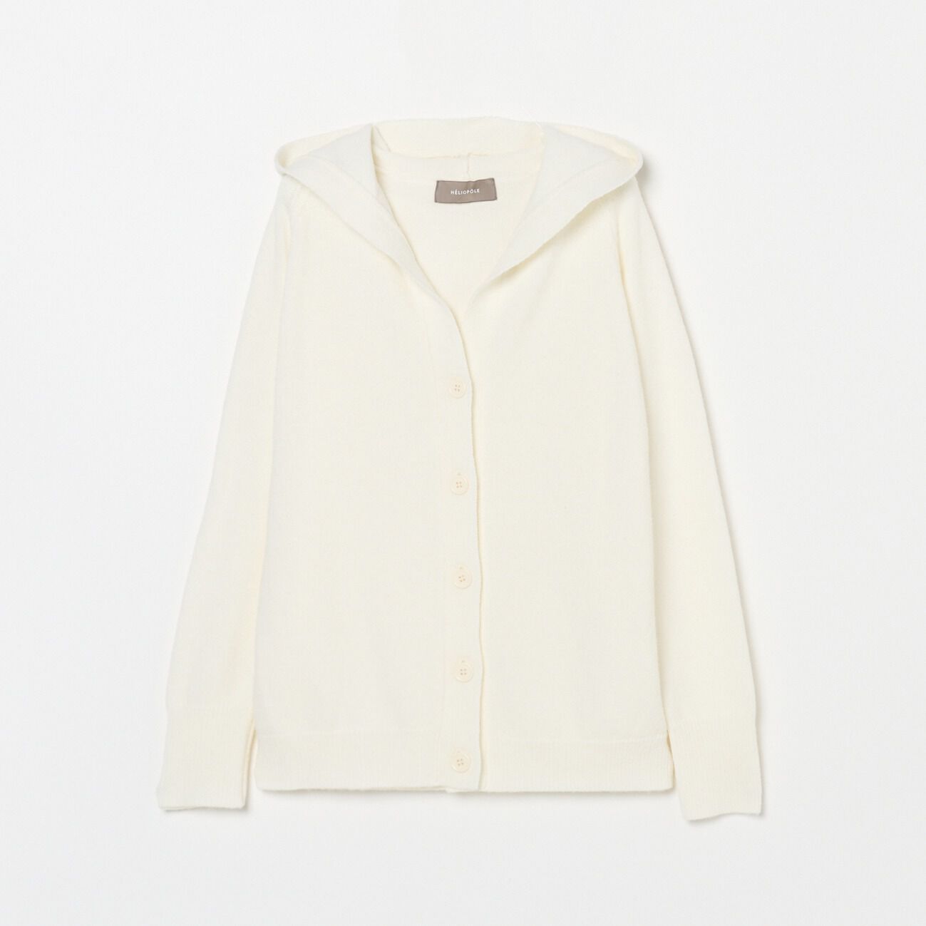 HELIOPOLE「HELIOPOLE KNIT HOODIE CARDIGAN」|ニット・セーター|アイボリー