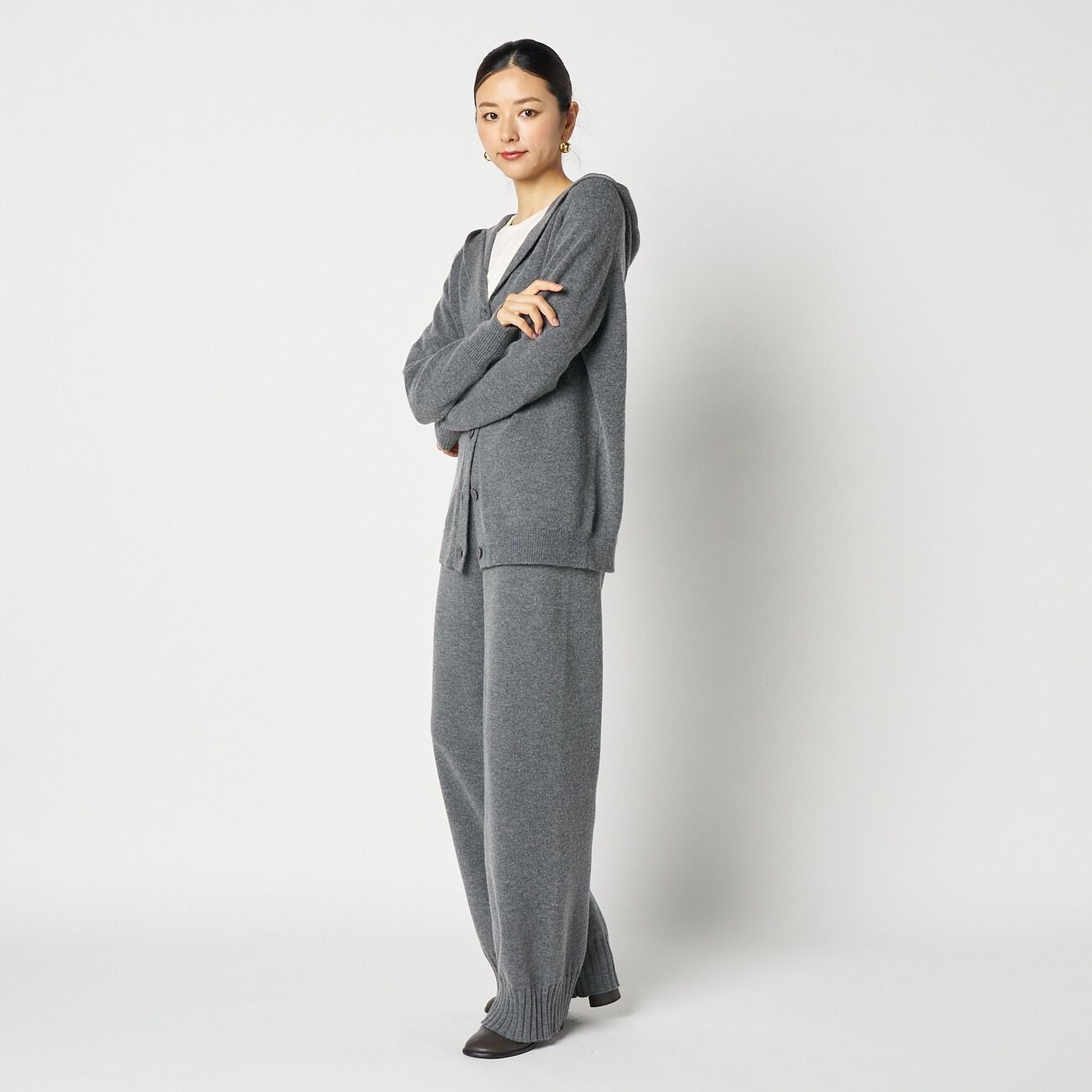 HELIOPOLE「HELIOPOLE KNIT HOODIE CARDIGAN」|ニット・セーター|