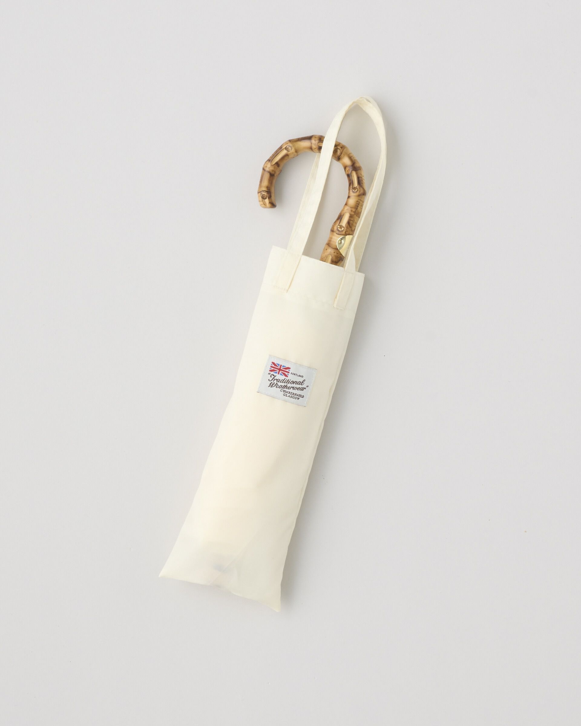 Traditional Weatherwear「【軽量】FOLDING BAMBOO MINI」|傘|ﾎﾜｲﾄ