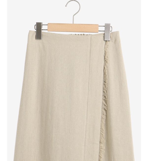 le.coeur blanc「ラップライクフリンジスカート」|スカート|