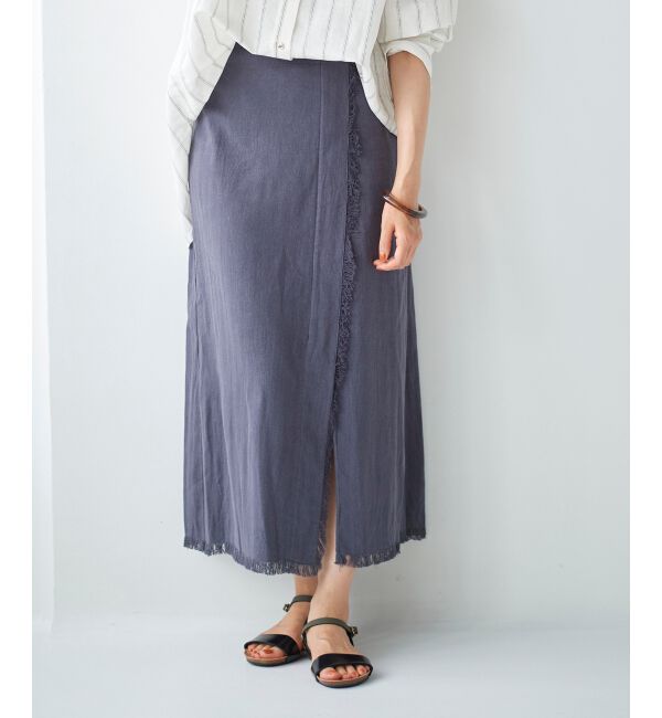 le.coeur blanc「ラップライクフリンジスカート」|スカート|