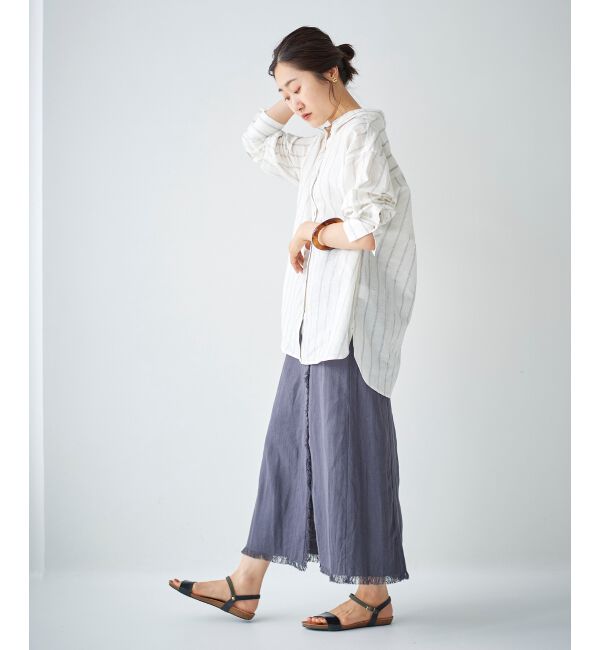 le.coeur blanc「ラップライクフリンジスカート」|スカート|