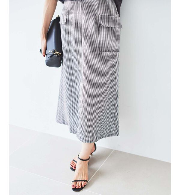 le.coeur blanc「ドライストレッチカーゴスカート」|スカート|