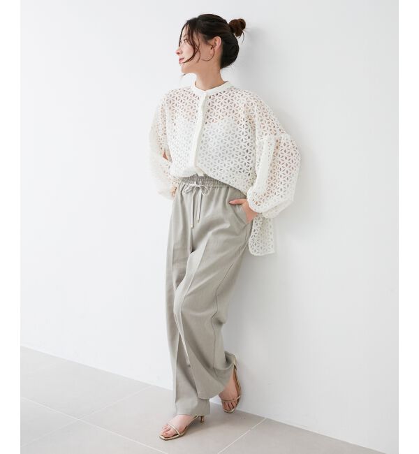 le.coeur blanc「《毎年人気！履きやすさ抜群！》アサレチックイージーワイドパンツ」|その他|