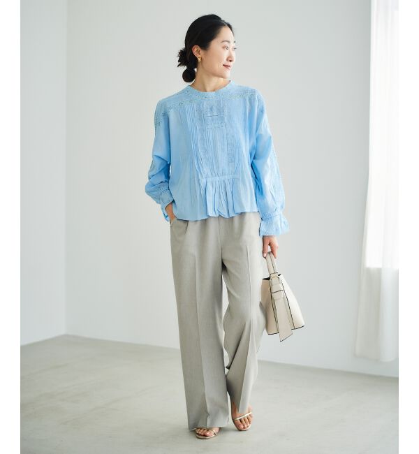 le.coeur blanc「《毎年人気！履きやすさ抜群！》アサレチックイージーワイドパンツ」|その他|