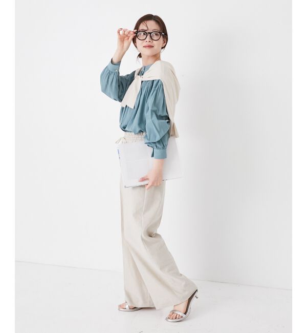 le.coeur blanc「《毎年人気！履きやすさ抜群！》アサレチックイージーワイドパンツ」|その他|