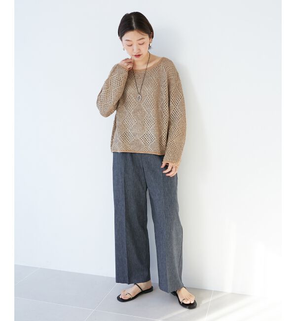 le.coeur blanc「《毎年人気！履きやすさ抜群！》アサレチックイージーワイドパンツ」|その他|