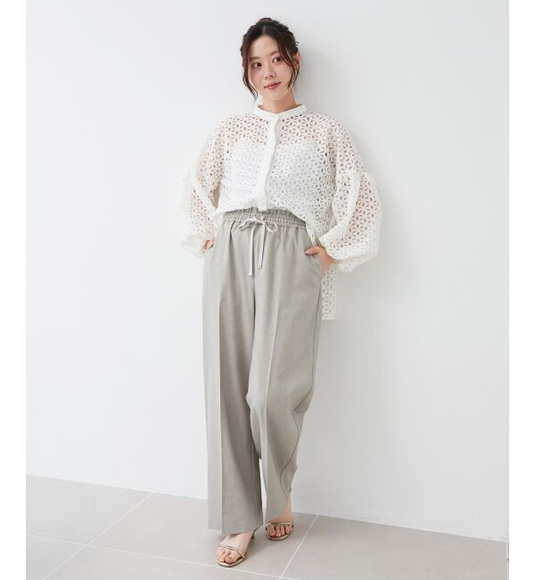 le.coeur blanc「《毎年人気！履きやすさ抜群！》アサレチックイージーワイドパンツ」|その他|